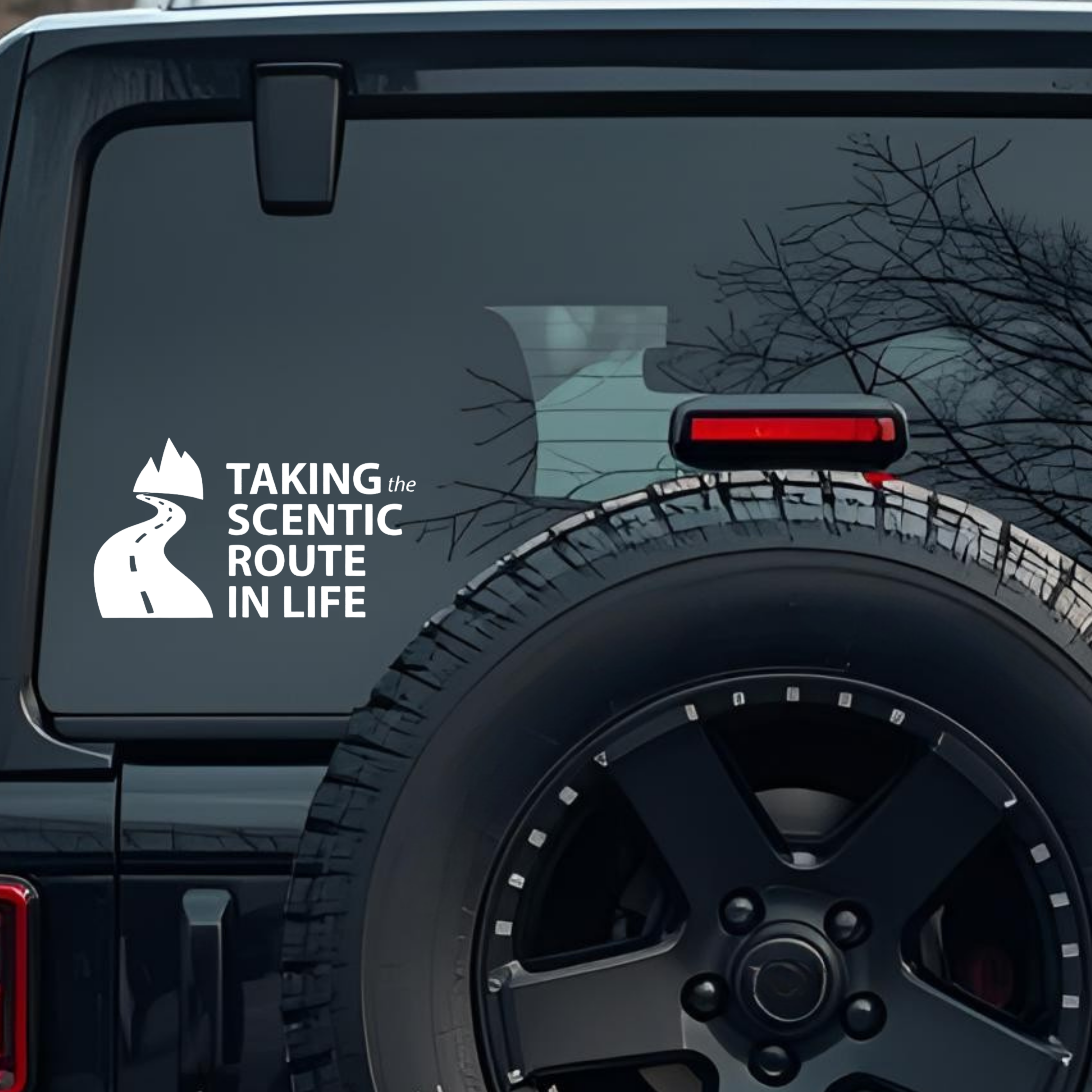 Taking the Scentic Route in Life Large 6 inch Premium Decal Sticker For Car Bumper Window Rear Winds