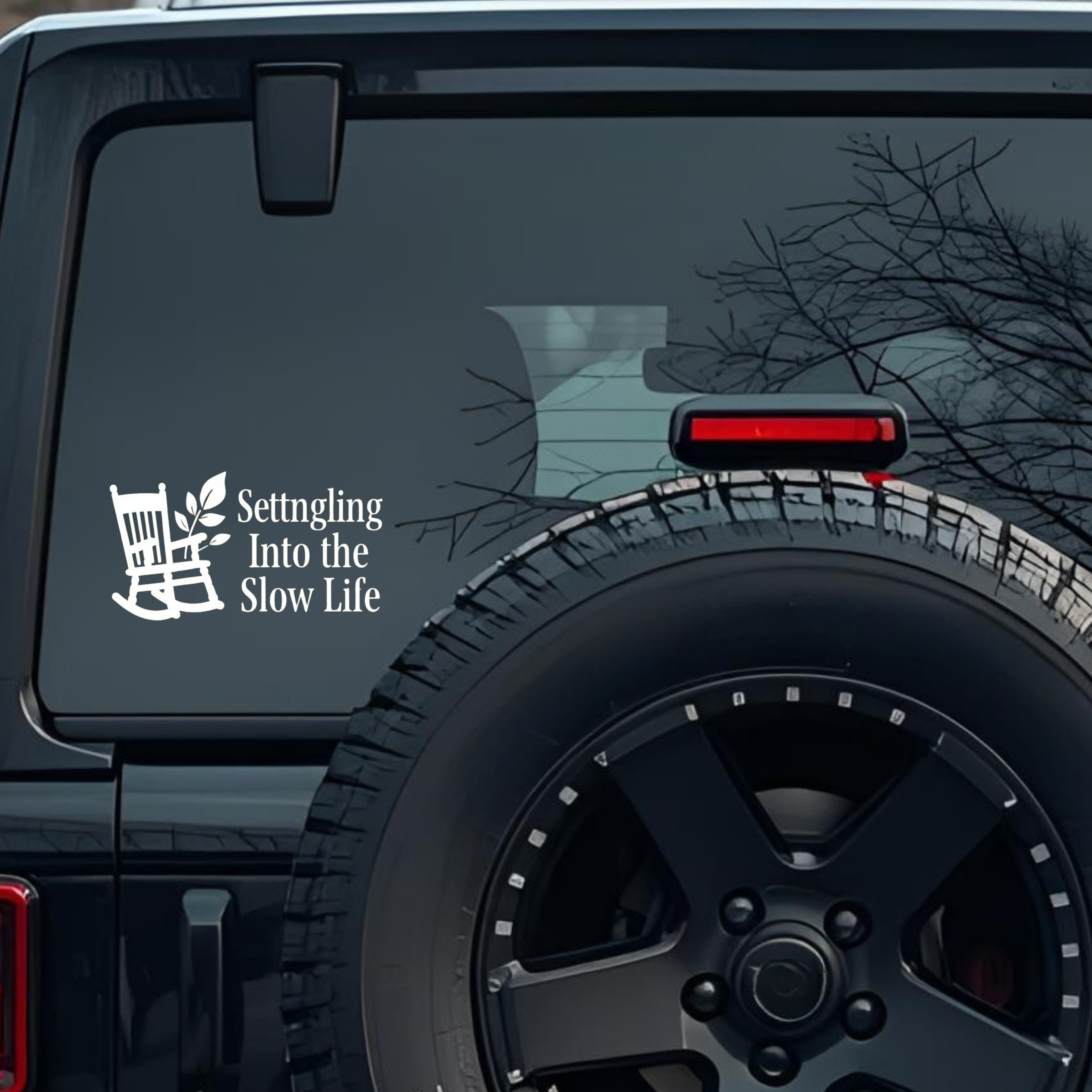Settngling into the Slow Life Large 6 inch Premium Decal Sticker For Car Bumper Window Rear Windshie