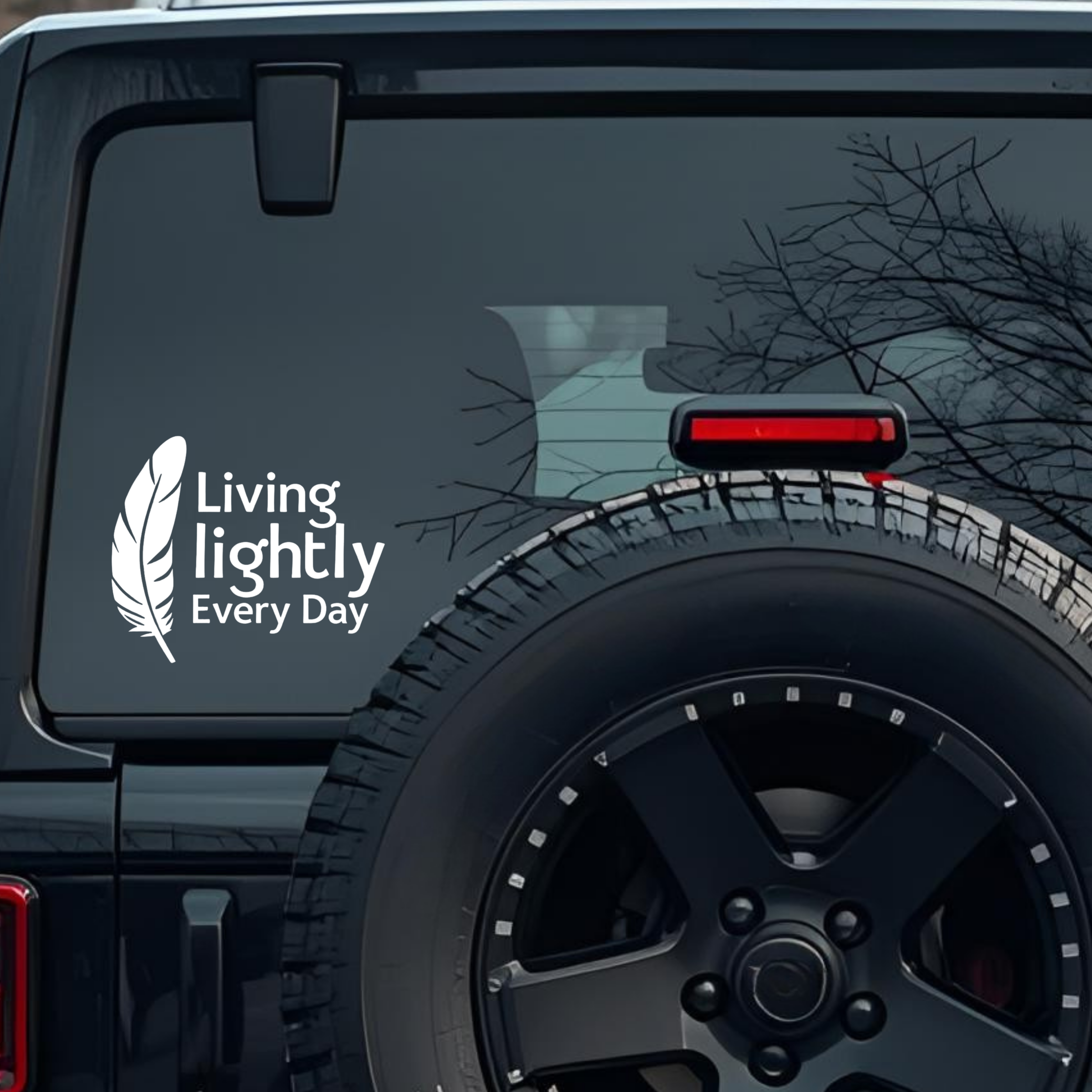 Living Lightly Every Day Large 6 inch Premium Decal Sticker For Car Bumper Window Rear Windshield St