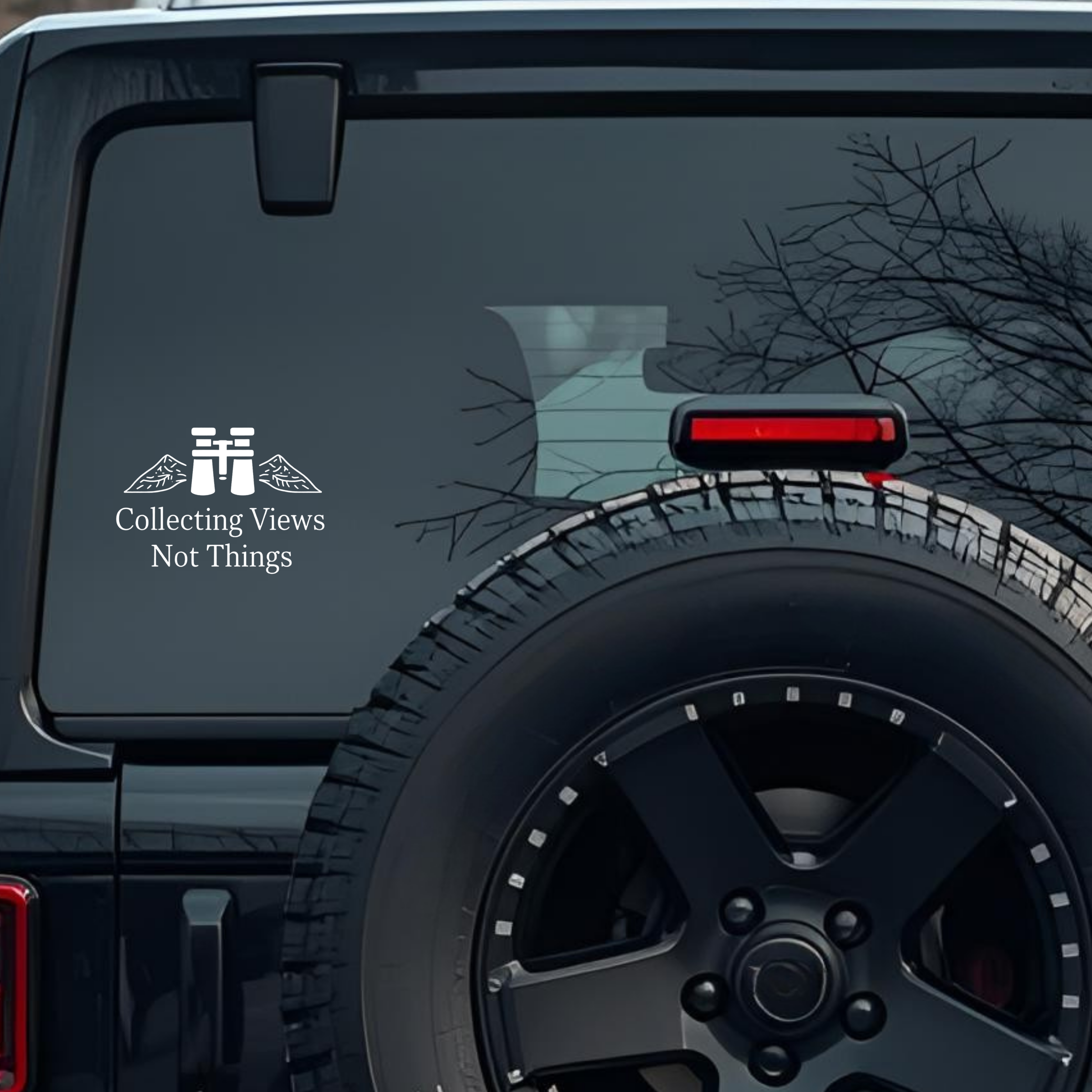 Collecting Views Not Things Large 6 inch Premium Decal Sticker For Car Bumper Window Rear Windshield