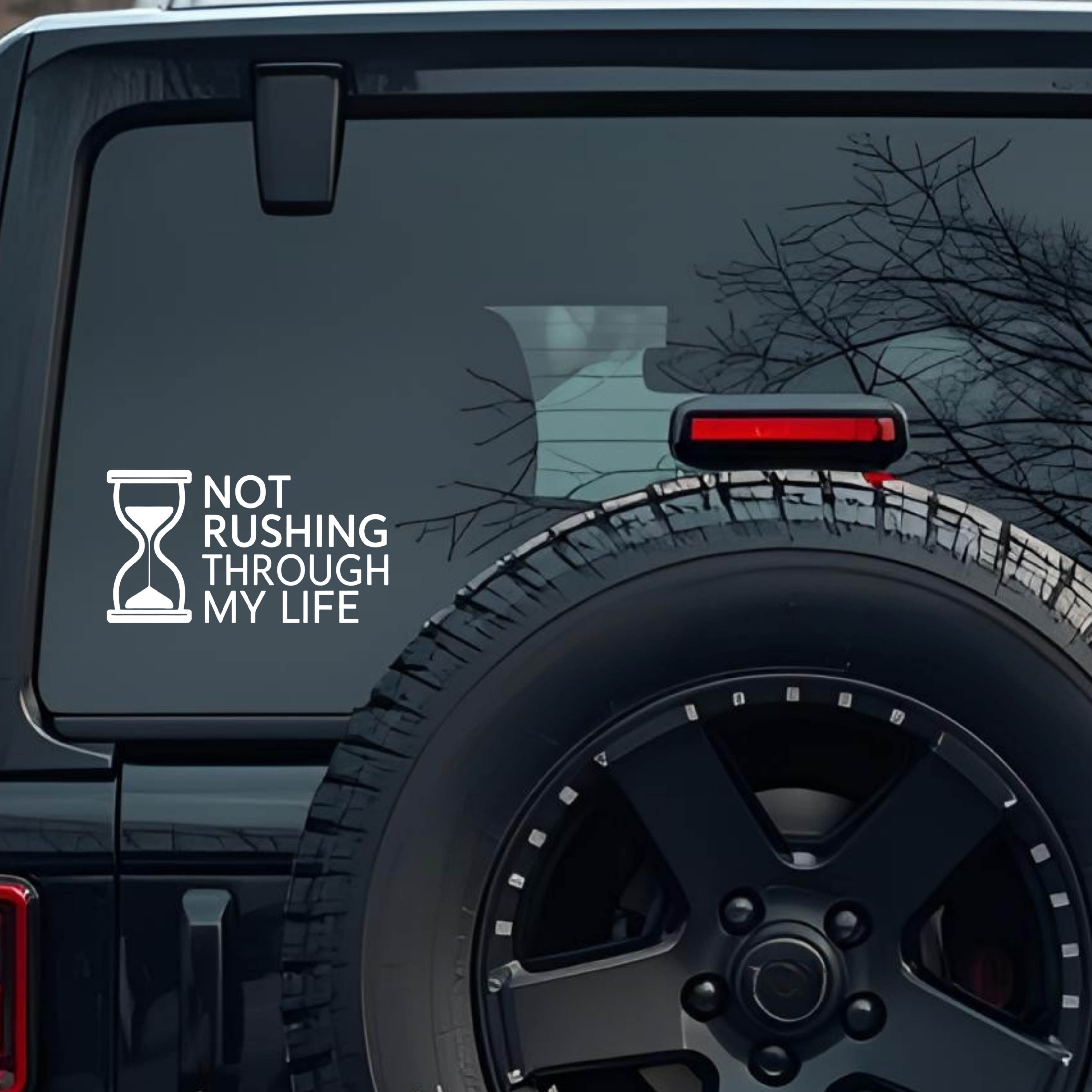 Not Rushing Through My Life Large 6 inch Premium Decal Sticker For Car Bumper Window Rear Windshield
