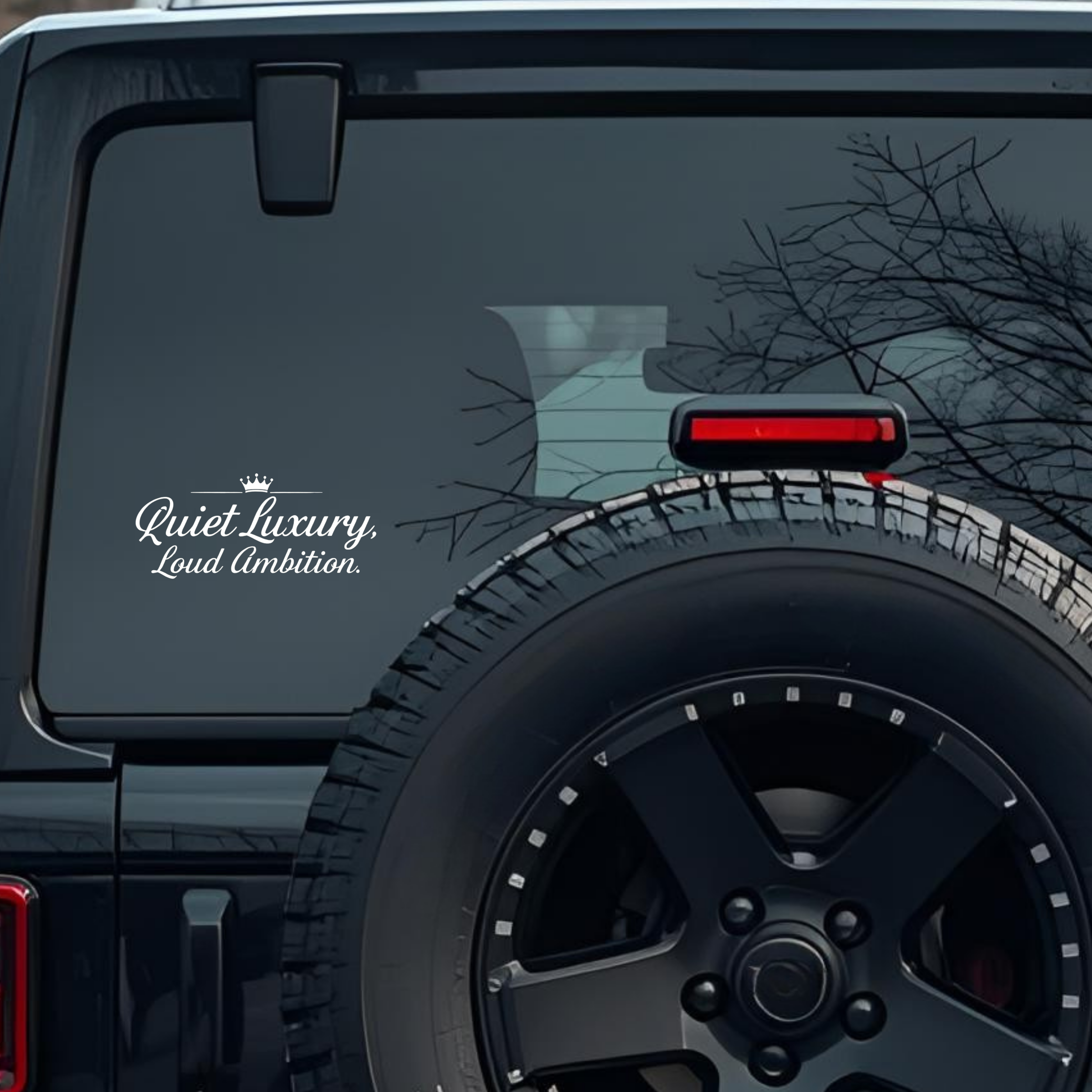 Quiet Luxury, Loud Ambition Large 6 inch Premium Decal Sticker For Car Bumper Window Rear Windshield