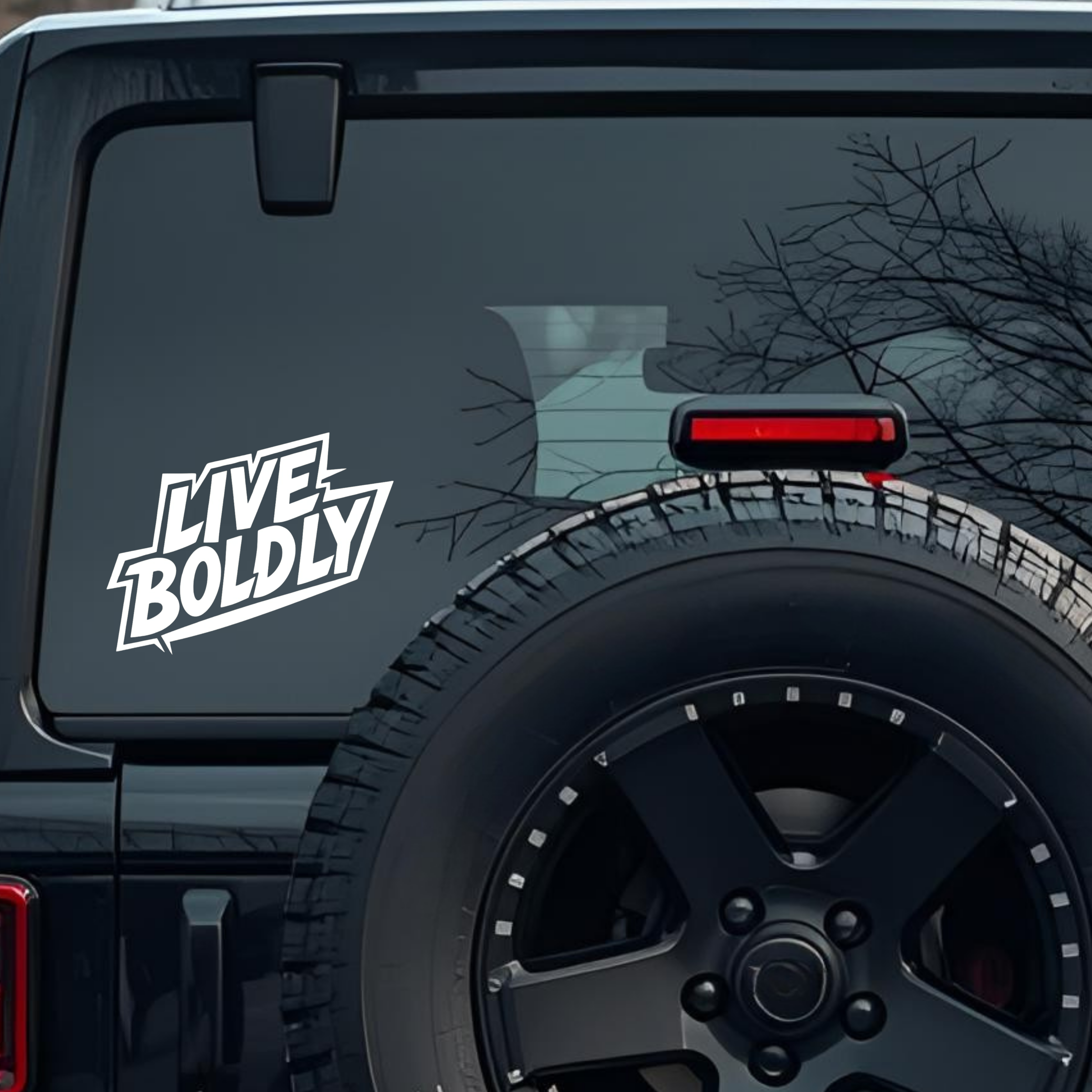 Live Booldly Large 6 inch Premium Decal Sticker For Car Bumper Window Rear Windshield Stickers, Warn