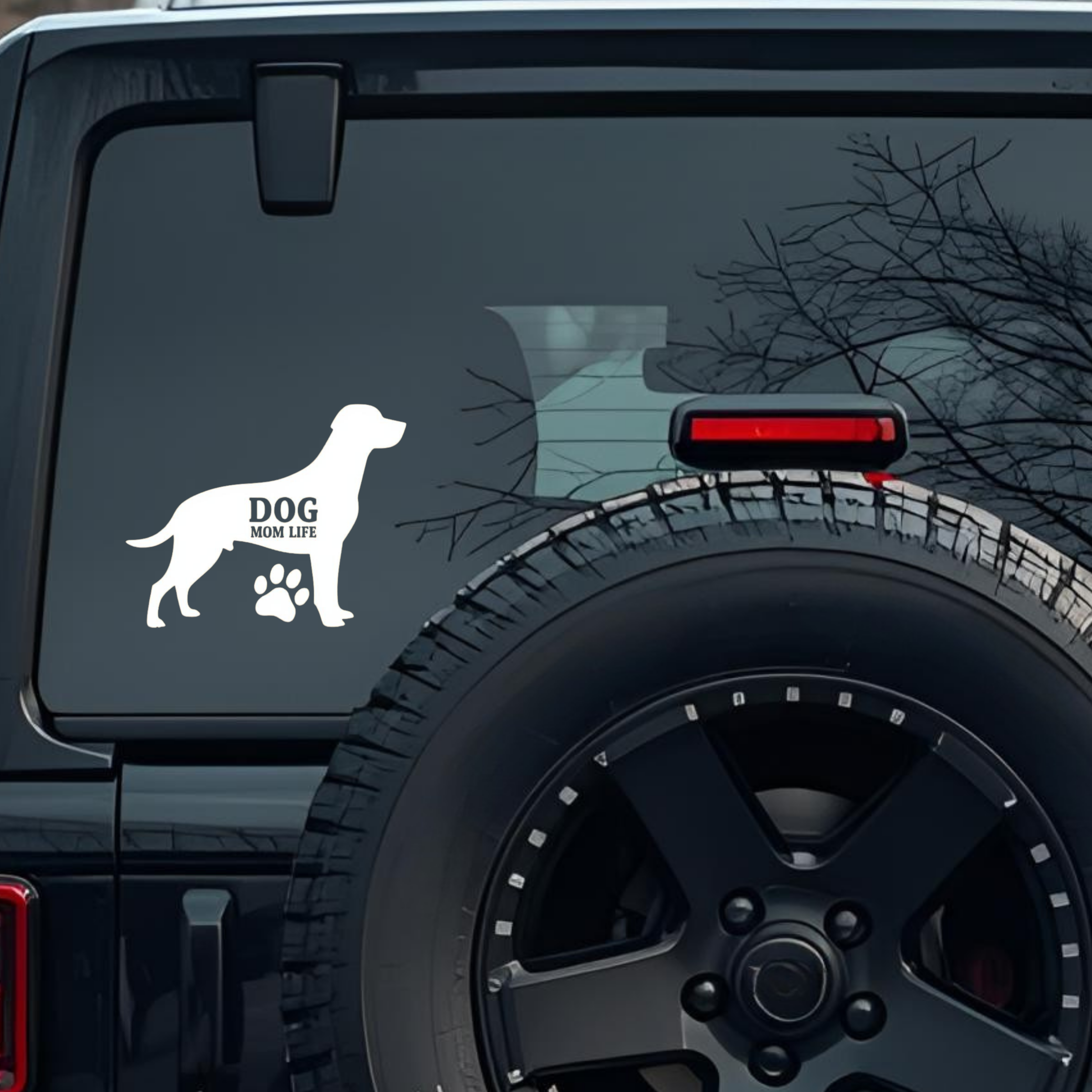 Dog Mon Life Large 6 inch Premium Decal Sticker For Car Bumper Window Rear Windshield Stickers, Warn