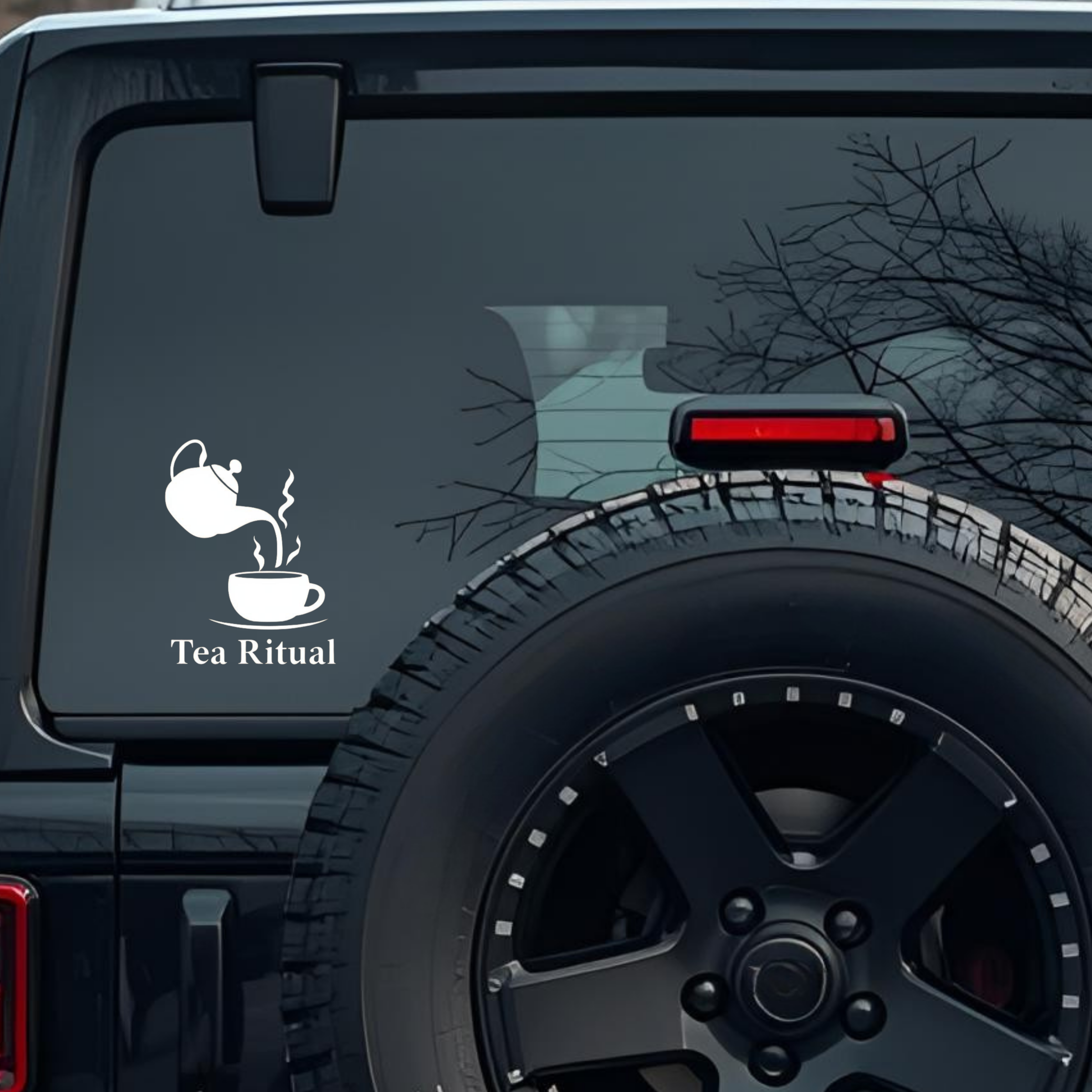 Tea Riuak Large 6 inch Premium Decal Sticker For Car Bumper Window Rear Windshield Stickers, Warning