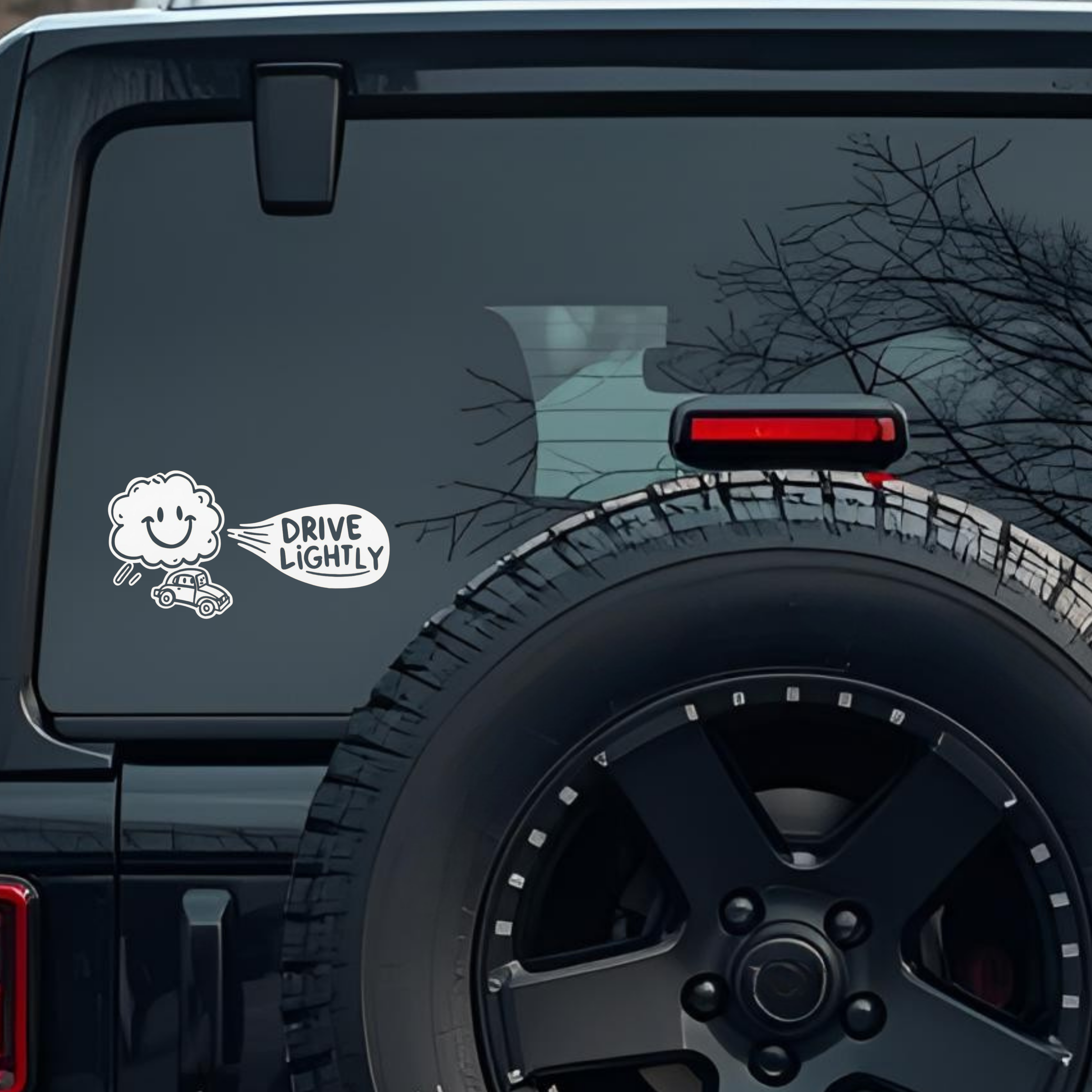 Drive Lightly Large 6 inch Premium Decal Sticker For Car Bumper Window Rear Windshield Stickers, War