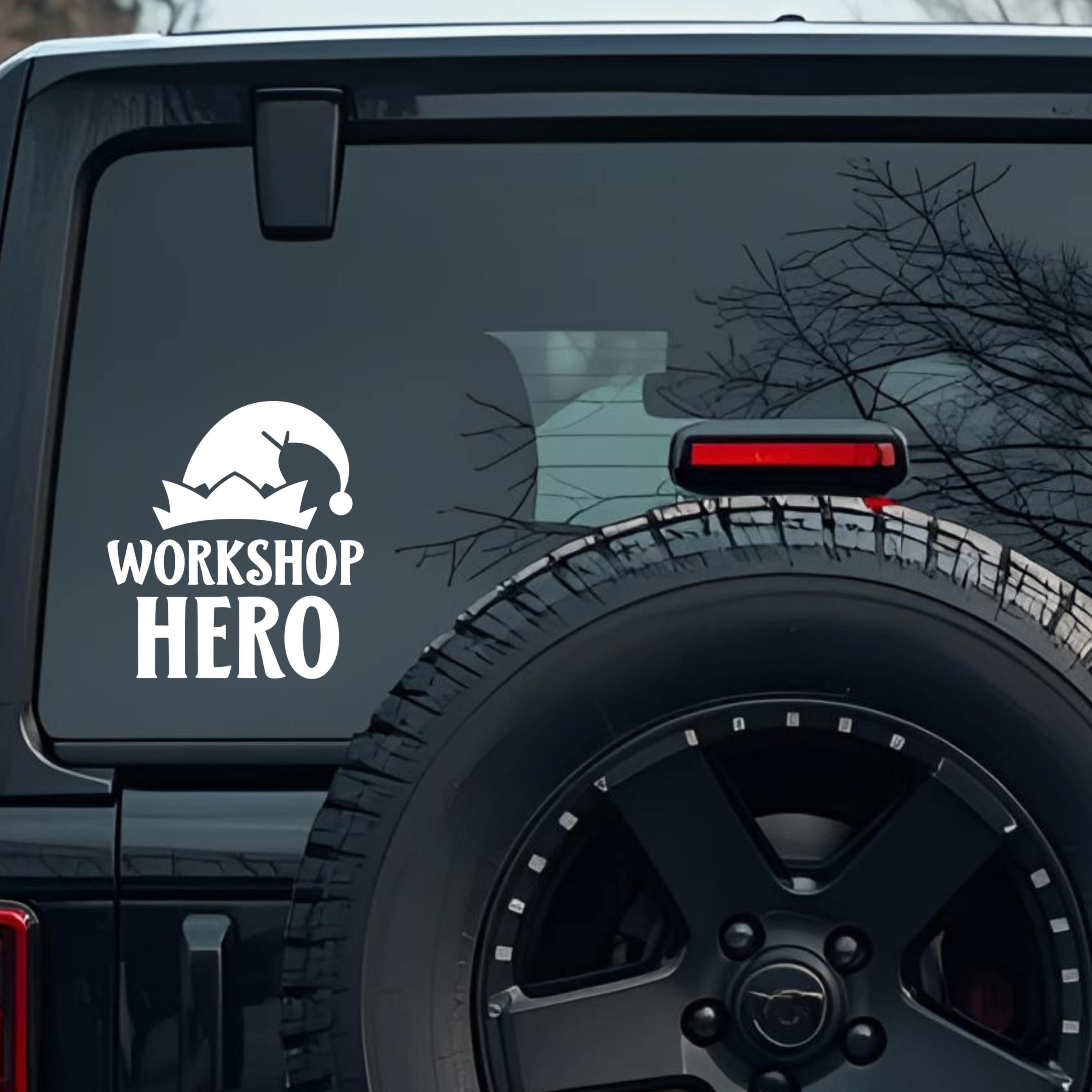 Workshop Hero Large 6 inch Premium Decal Sticker For Car Bumper Window Rear Windshield Stickers, War