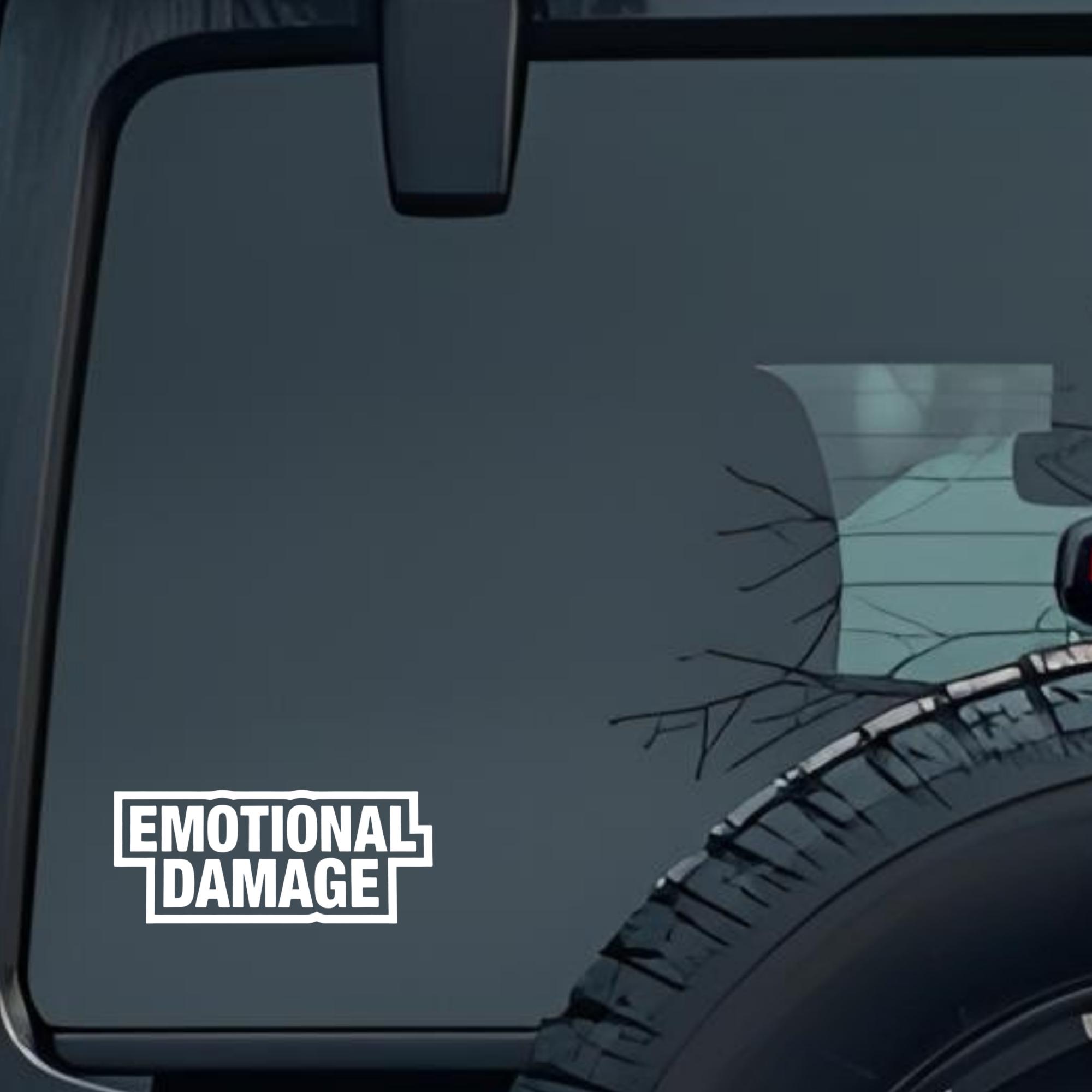 Emotional Damage Large 6 inch Premium Decal Sticker For Car Bumper Window Rear Windshield Stickers, 