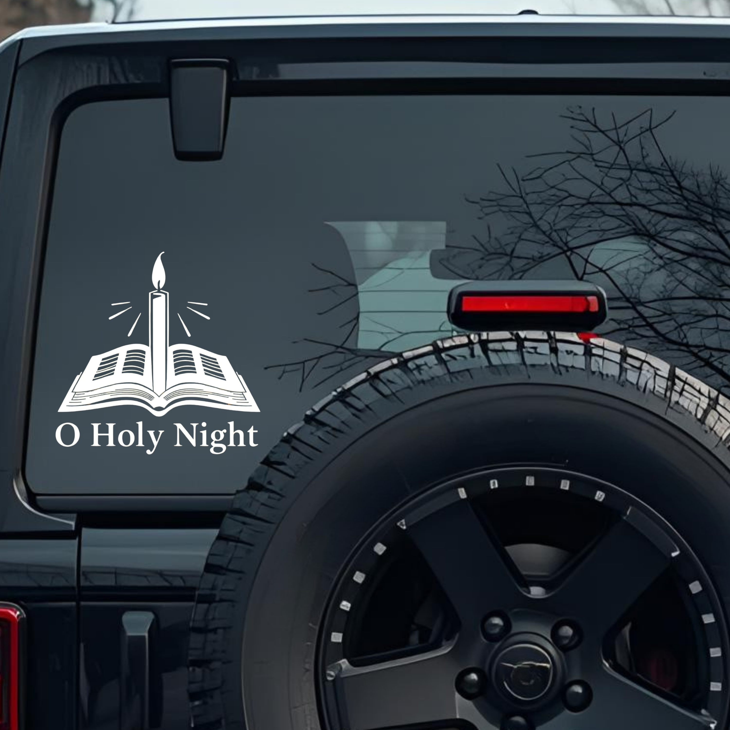 O Holy Night Large 6 inch Premium Decal Sticker For Car Bumper Window Rear Windshield Stickers, Warn