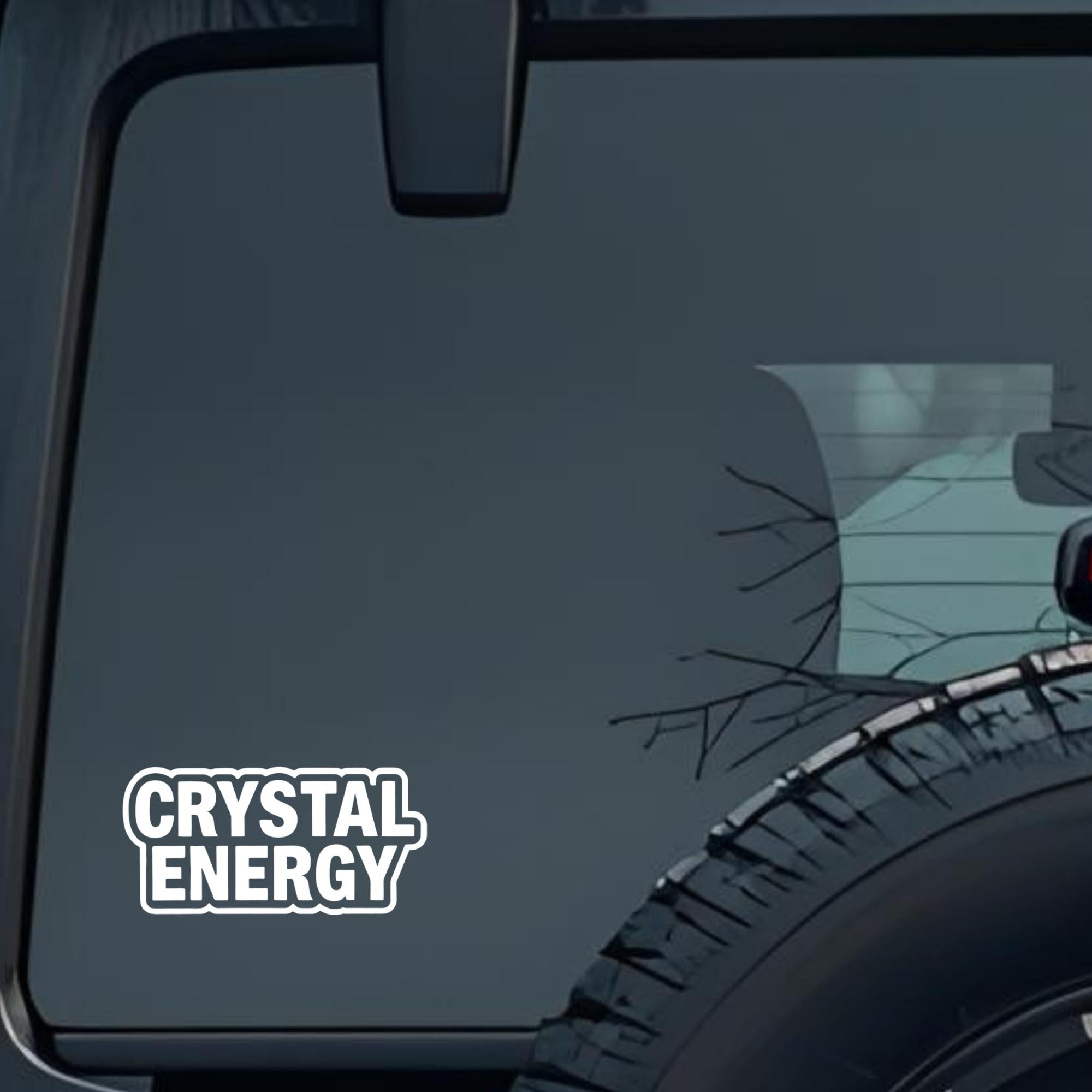 Crystal Energy Large 6 inch Premium Decal Sticker For Car Bumper Window Rear Windshield Stickers, Wa