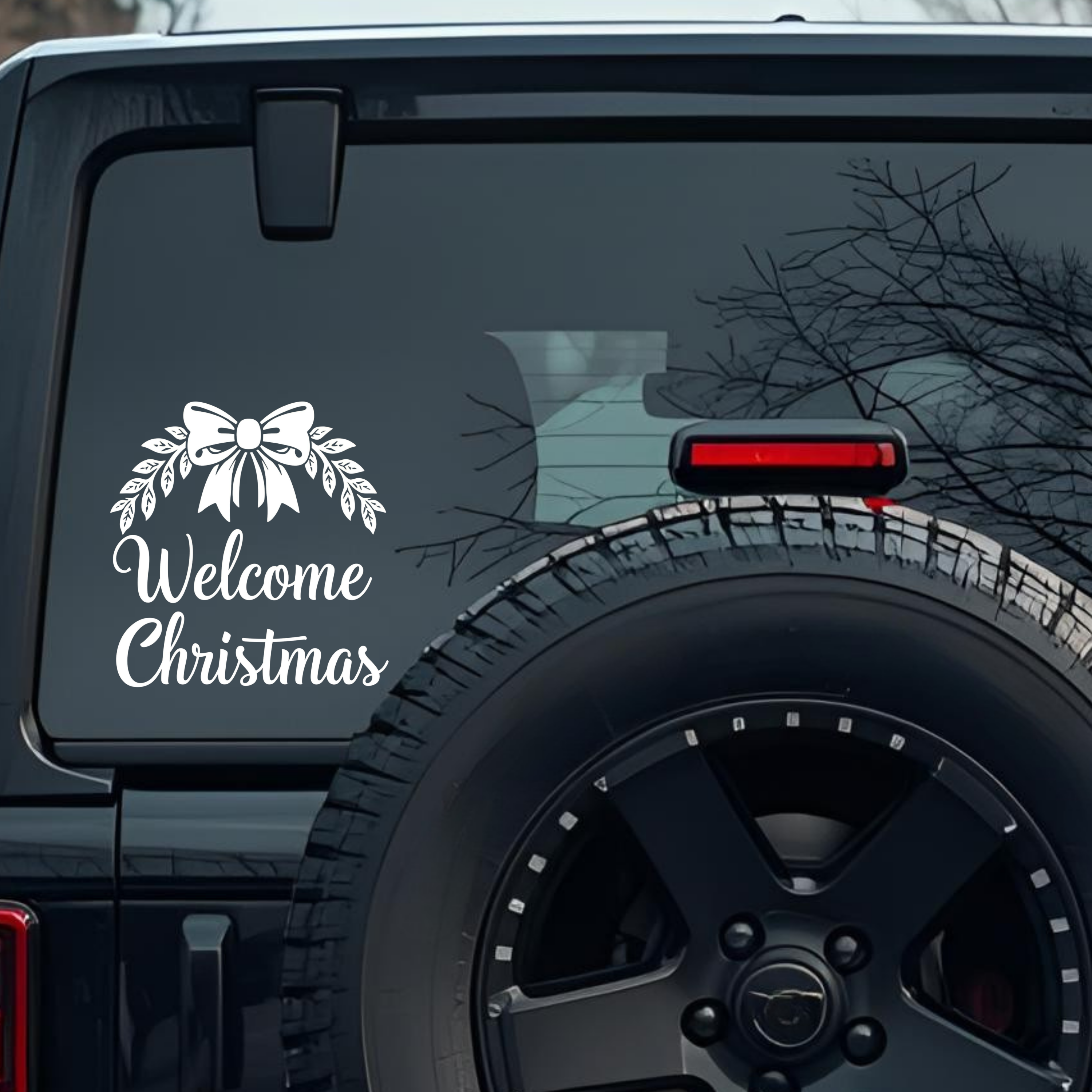 Welcome Christmas Large 6 inch Premium Decal Sticker For Car Bumper Window Rear Windshield Stickers,