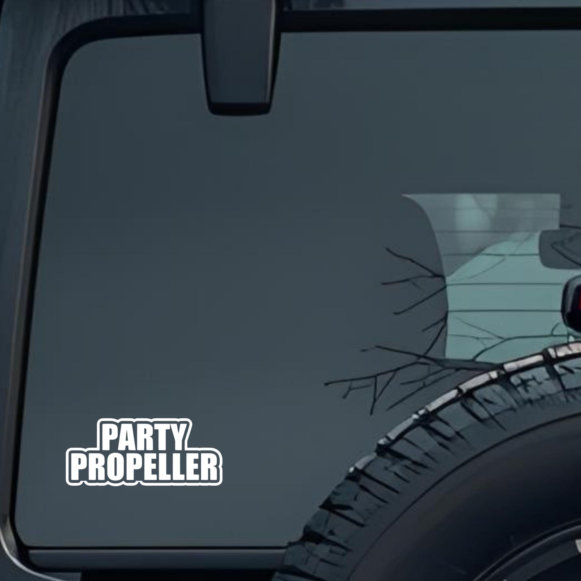 Party Propeller Large 6 inch Premium Decal Sticker For Car Bumper Window Rear Windshield Stickers, W