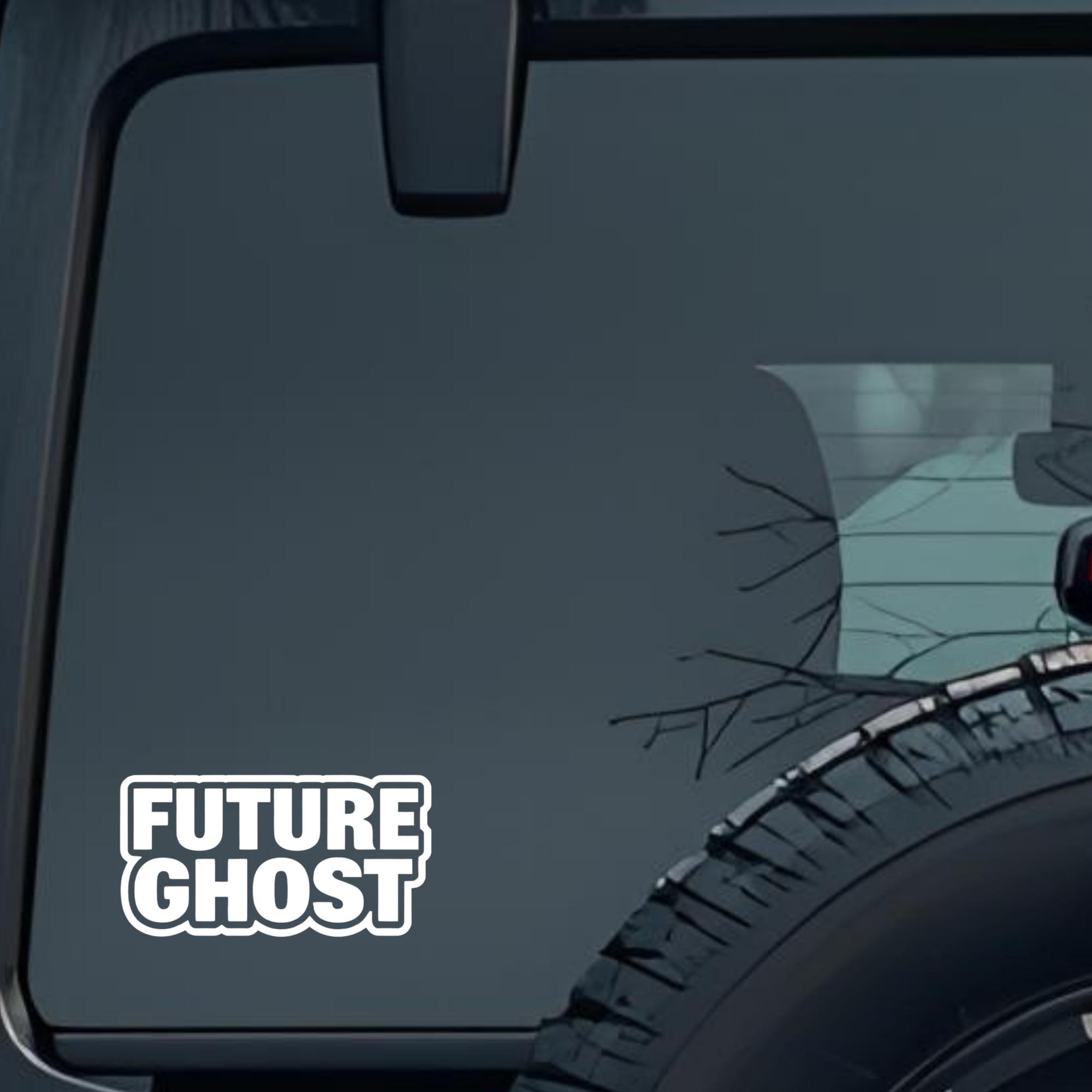 Future Ghost Large 6 inch Premium Decal Sticker For Car Bumper Window Rear Windshield Stickers, Warn