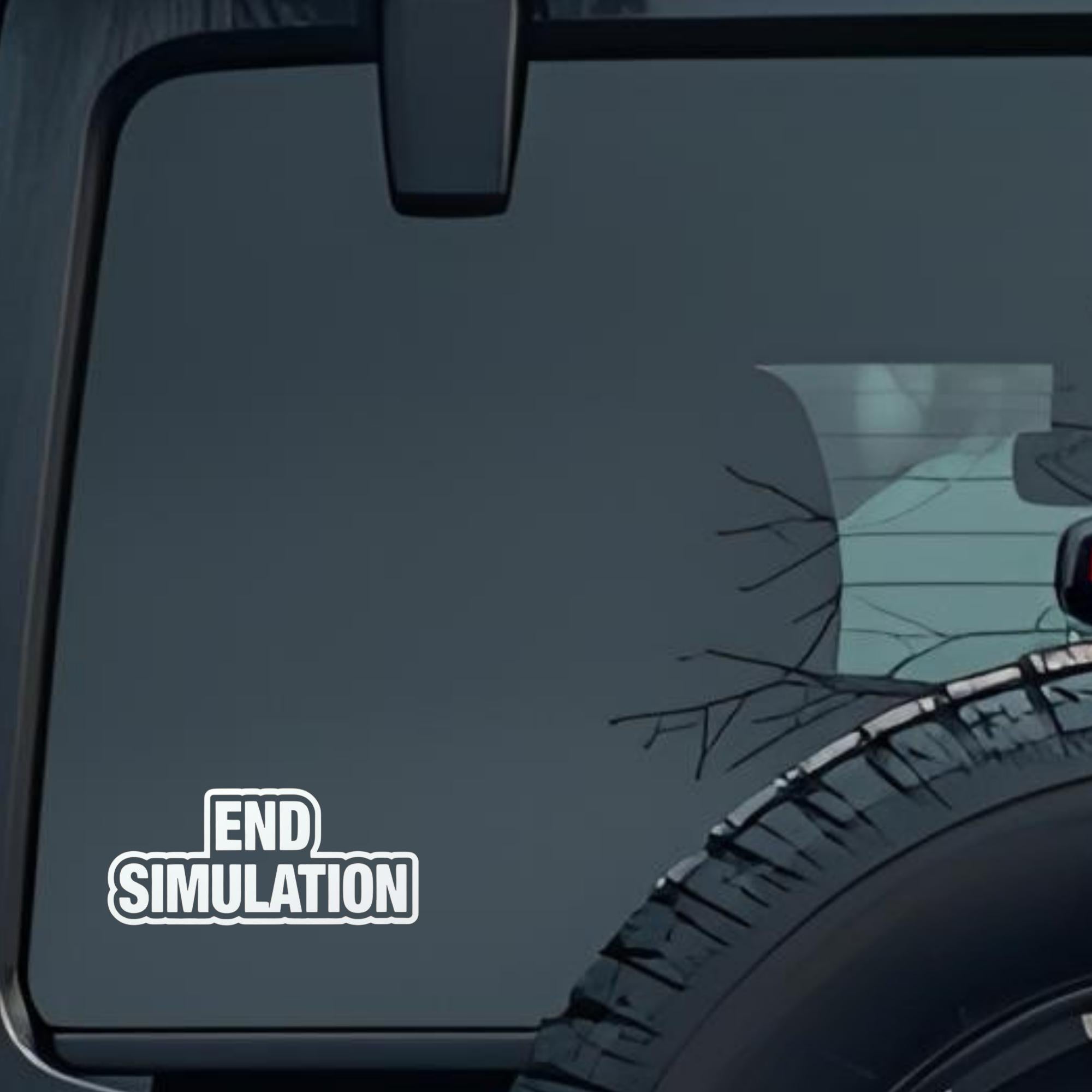 End Simulation Large 6 inch Premium Decal Sticker For Car Bumper Window Rear Windshield Stickers, Wa