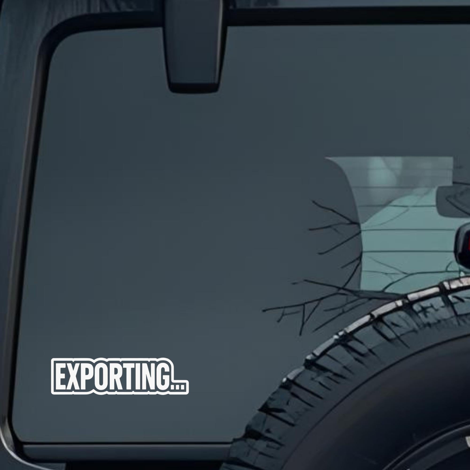 Exporting... Large 6 inch Premium Decal Sticker For Car Bumper Window Rear Windshield Stickers, Warn