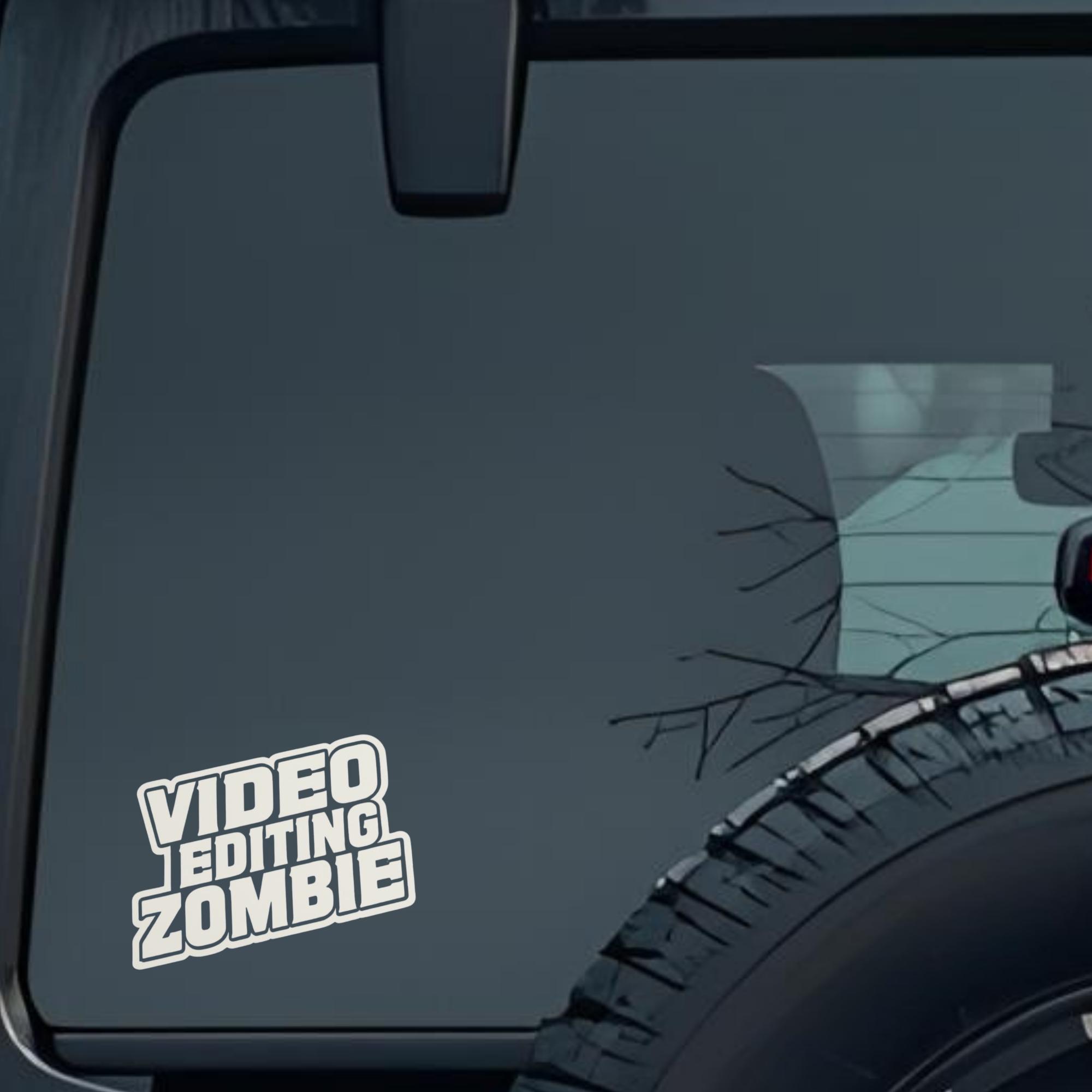 Video Editing Zombie Large 6 inch Premium Decal Sticker For Car Bumper Window Rear Windshield Sticke