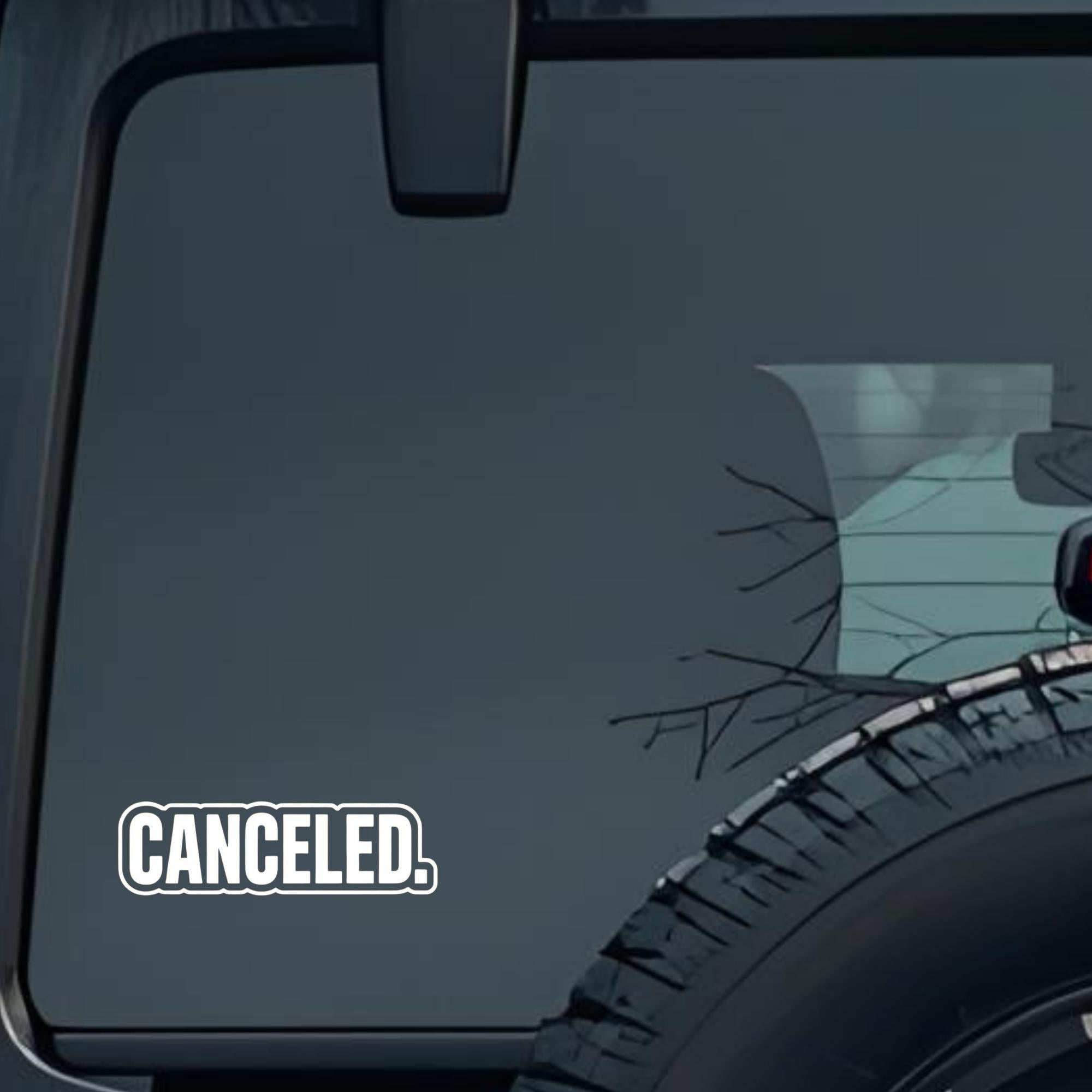 Canceled. Large 6 inch Premium Decal Sticker For Car Bumper Window Rear Windshield Stickers, Warning