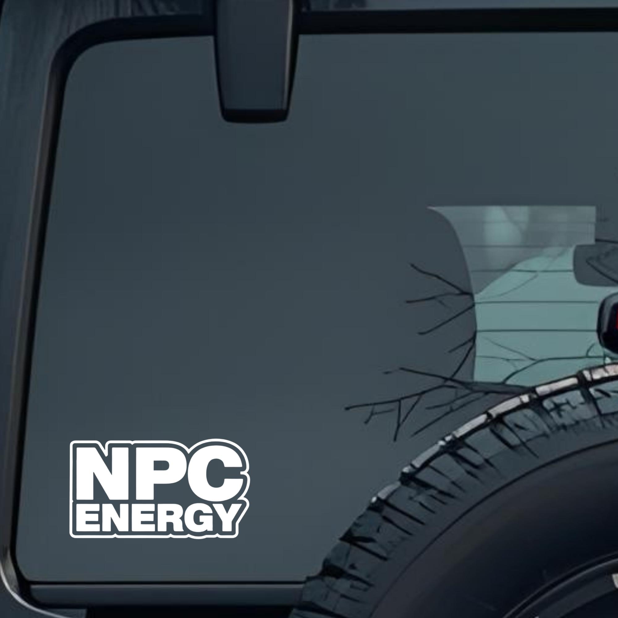 Npc Energy Large 6 inch Premium Decal Sticker For Car Bumper Window Rear Windshield Stickers, Warnin