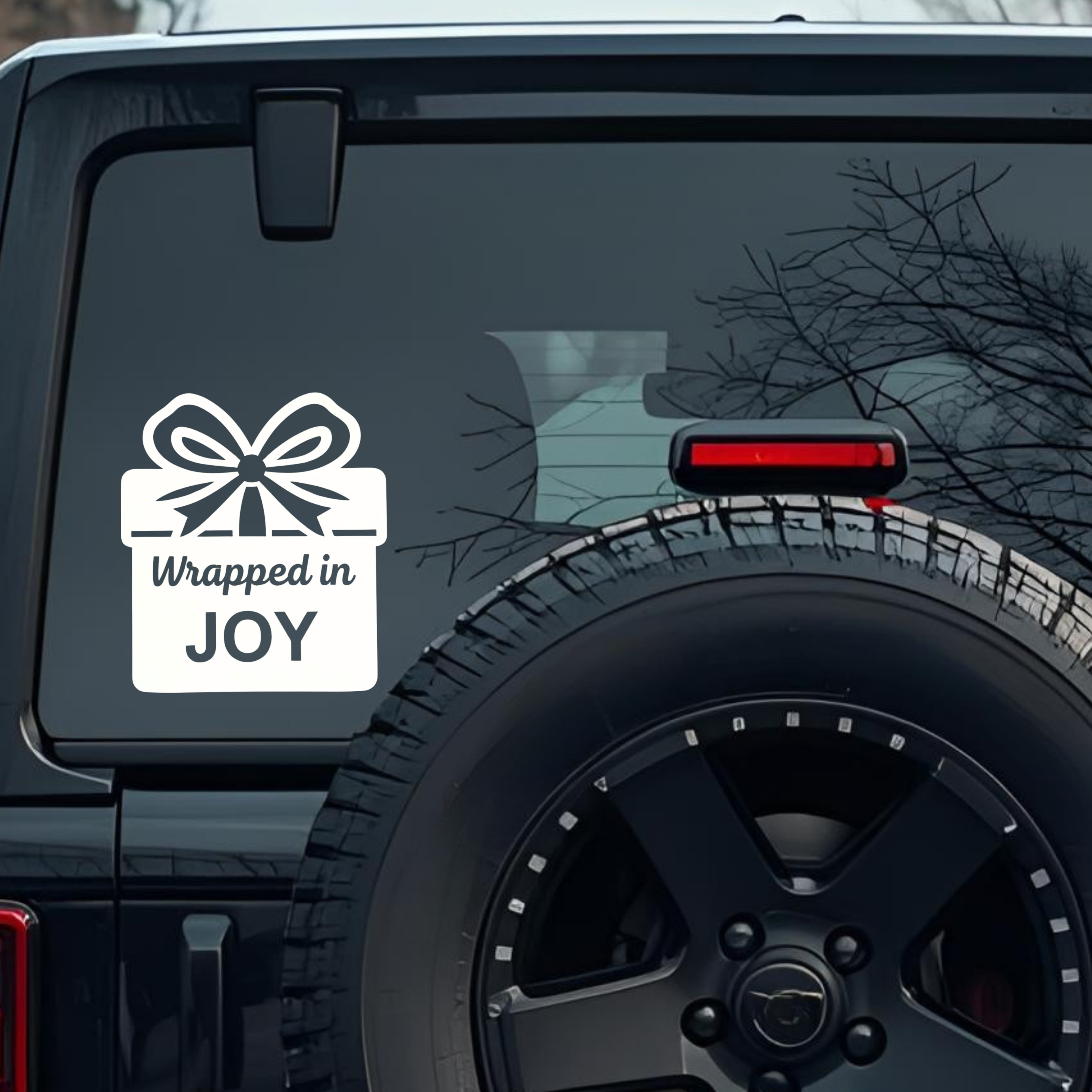 Wrapped in Joy Large 6 inch Premium Decal Sticker For Car Bumper Window Rear Windshield Stickers, Wa