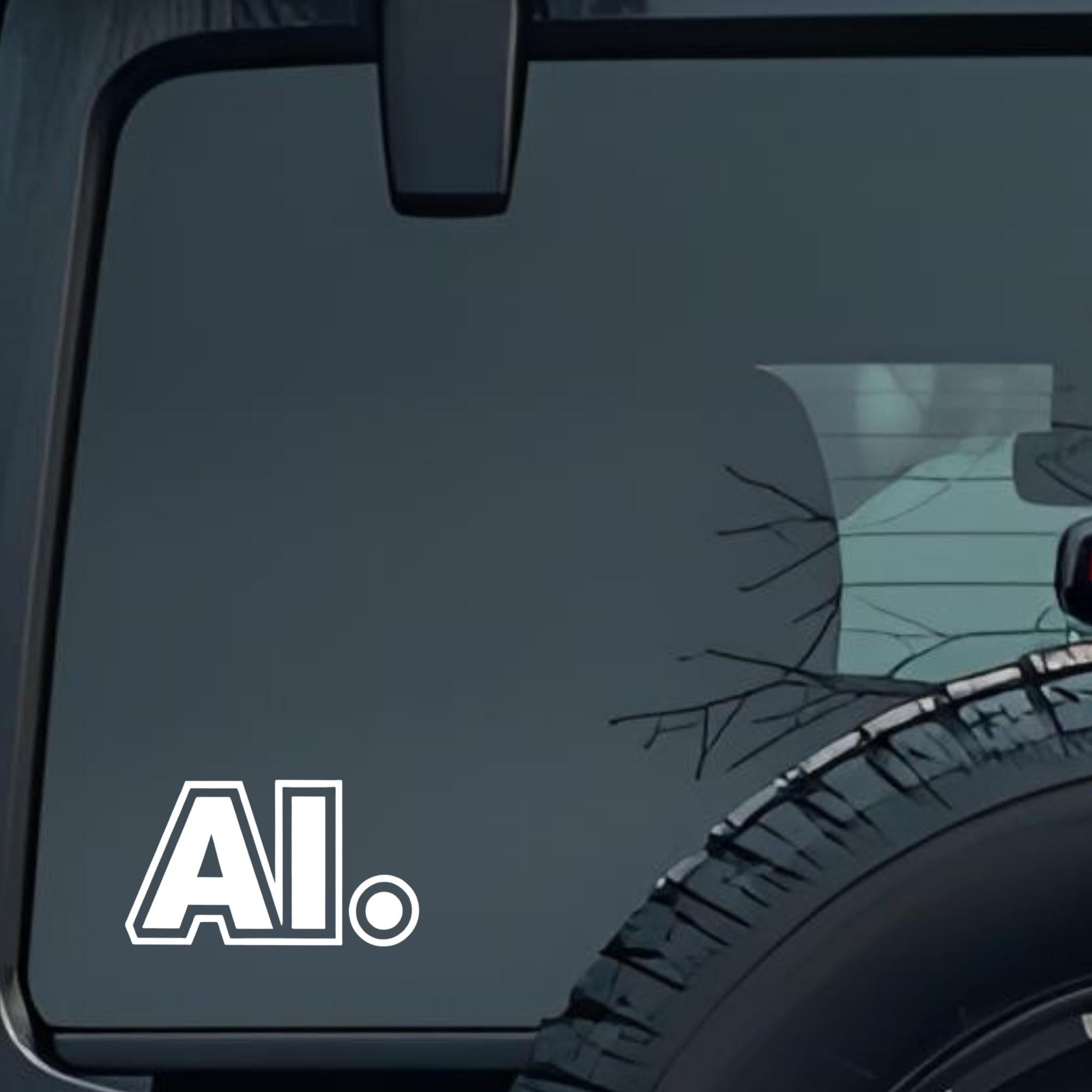 Ai Large 6 inch Premium Decal Sticker For Car Bumper Window Rear Windshield Stickers, Warning Signs 