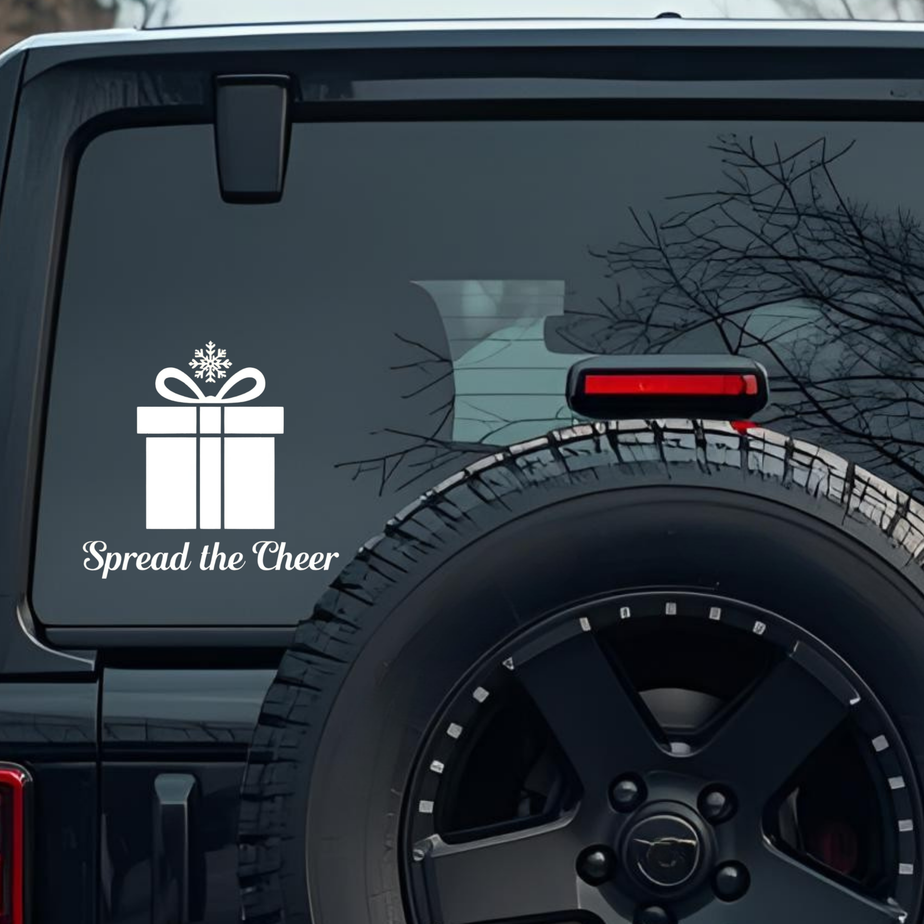 Spread the Cheer Large 6 inch Premium Decal Sticker For Car Bumper Window Rear Windshield Stickers, 