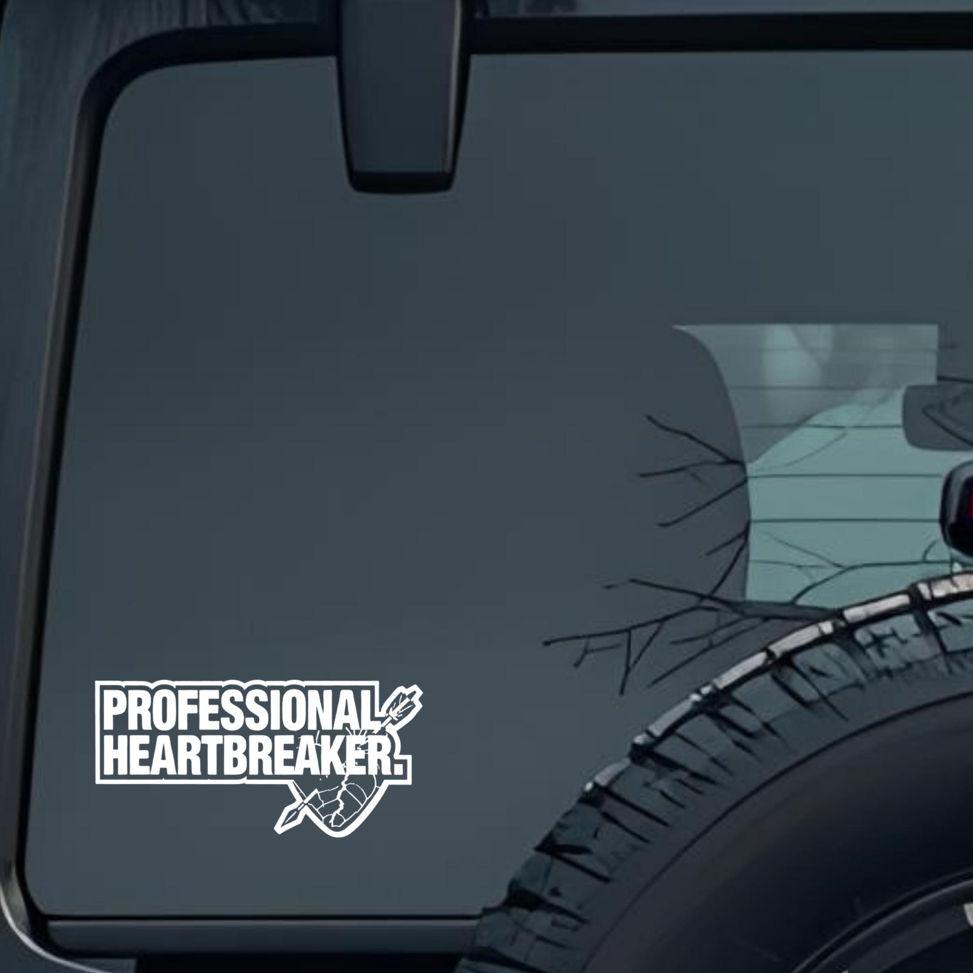 Professional Heartbreaker. Large 6 inch Premium Decal Sticker For Car Bumper Window Rear Windshield 
