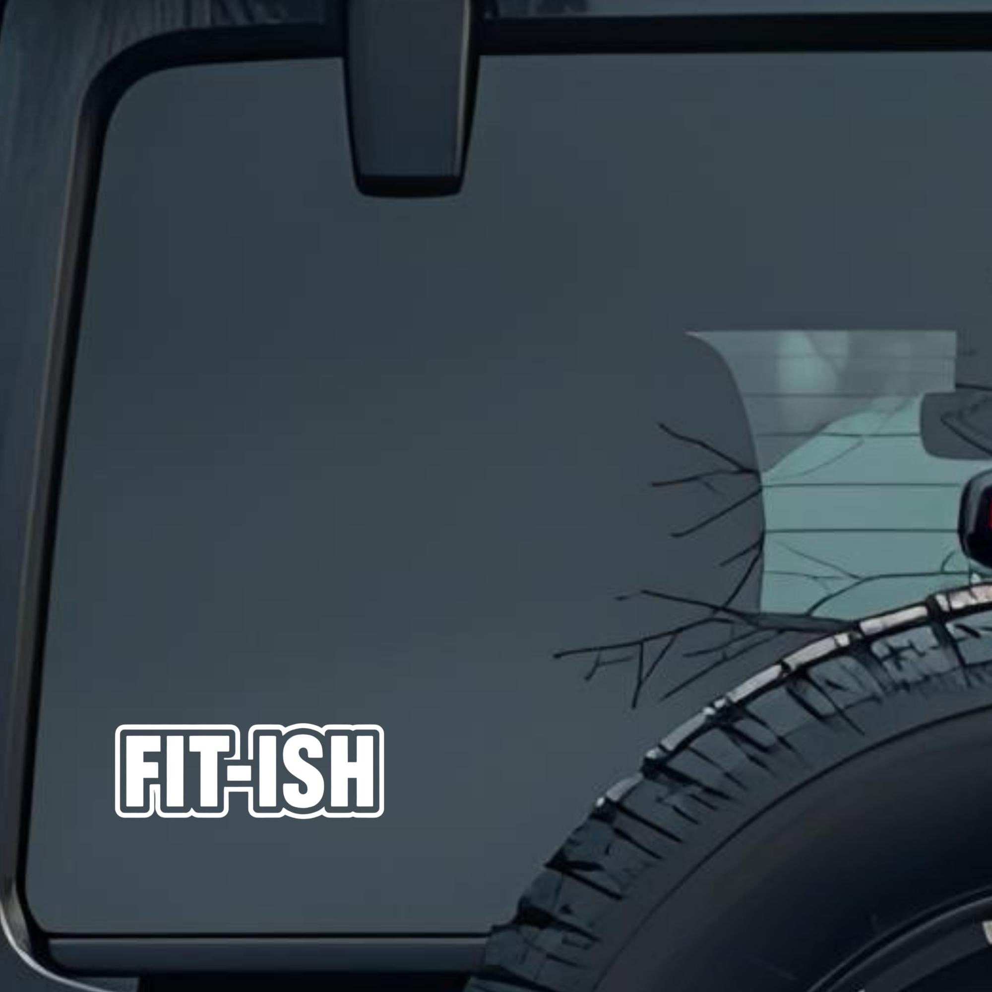 Fit-Ish Large 6 inch Premium Decal Sticker For Car Bumper Window Rear Windshield Stickers, Warning S