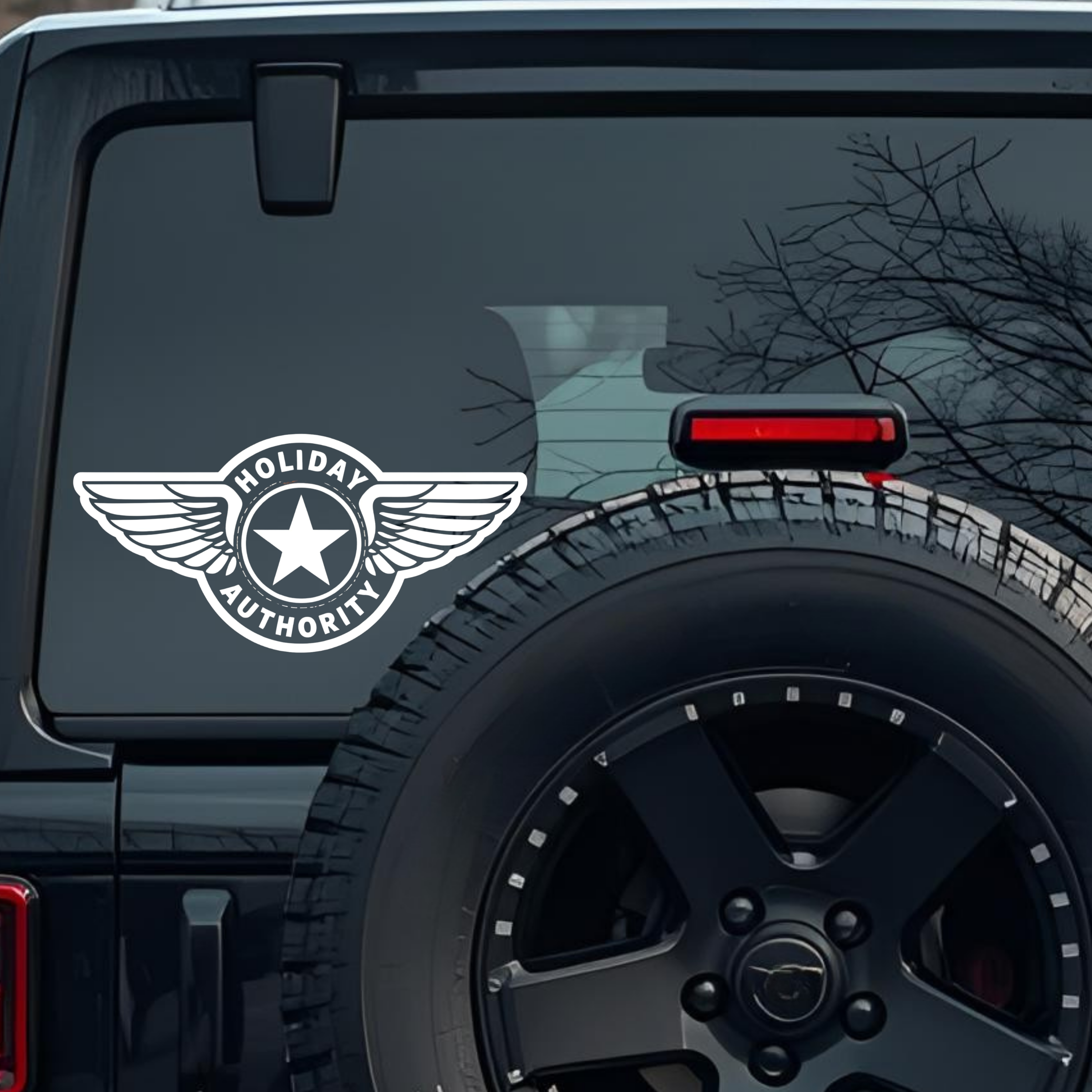 Holiday Authority Large 6 inch Premium Decal Sticker For Car Bumper Window Rear Windshield Stickers,