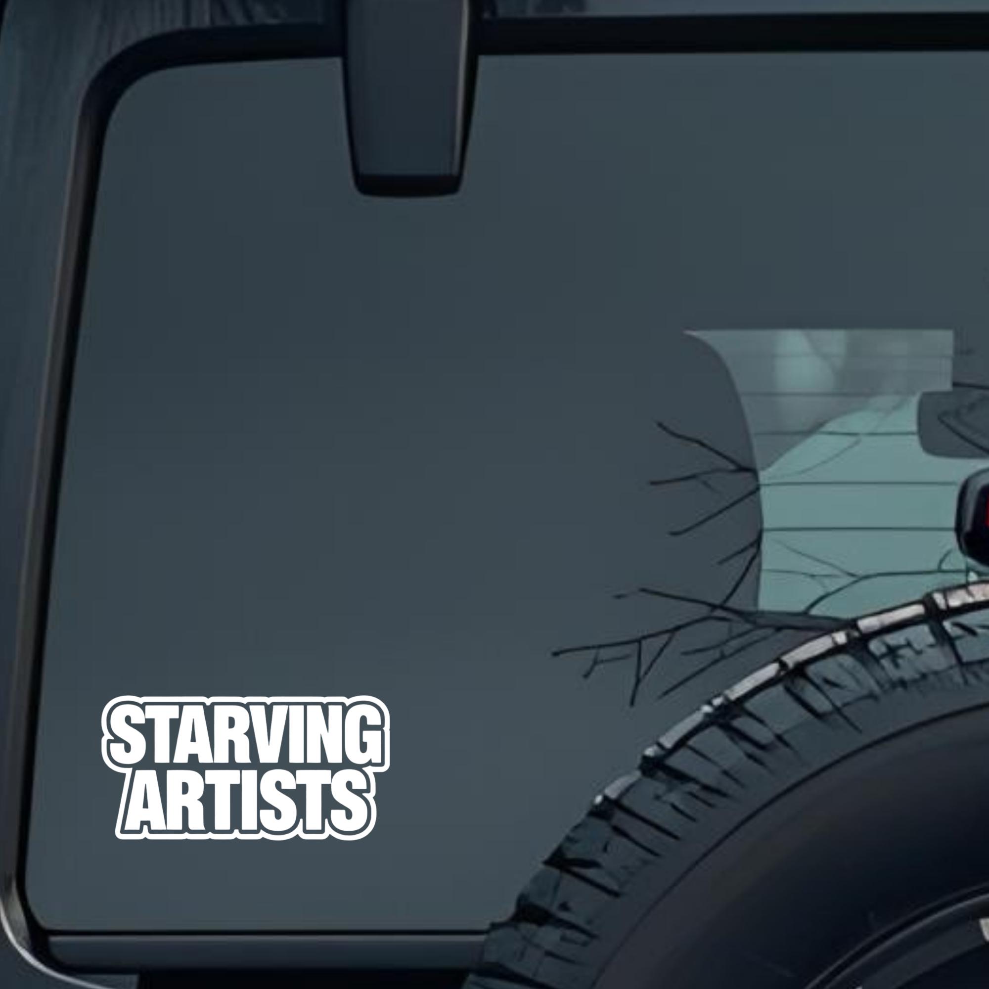 Starving Artists Large 6 inch Premium Decal Sticker For Car Bumper Window Rear Windshield Stickers, 