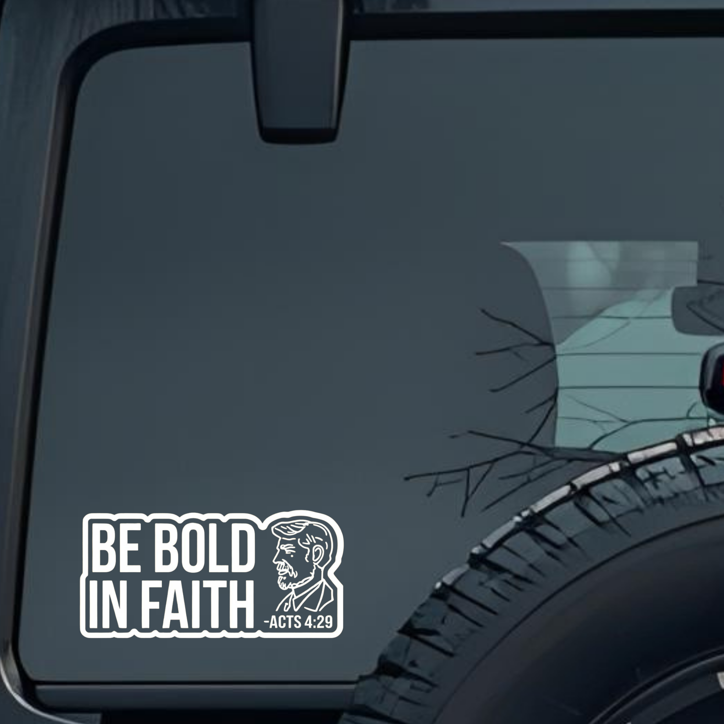 Be Bold in Faith Large 6 inch Premium Decal Sticker For Car Bumper Window Rear Windshield Stickers, 