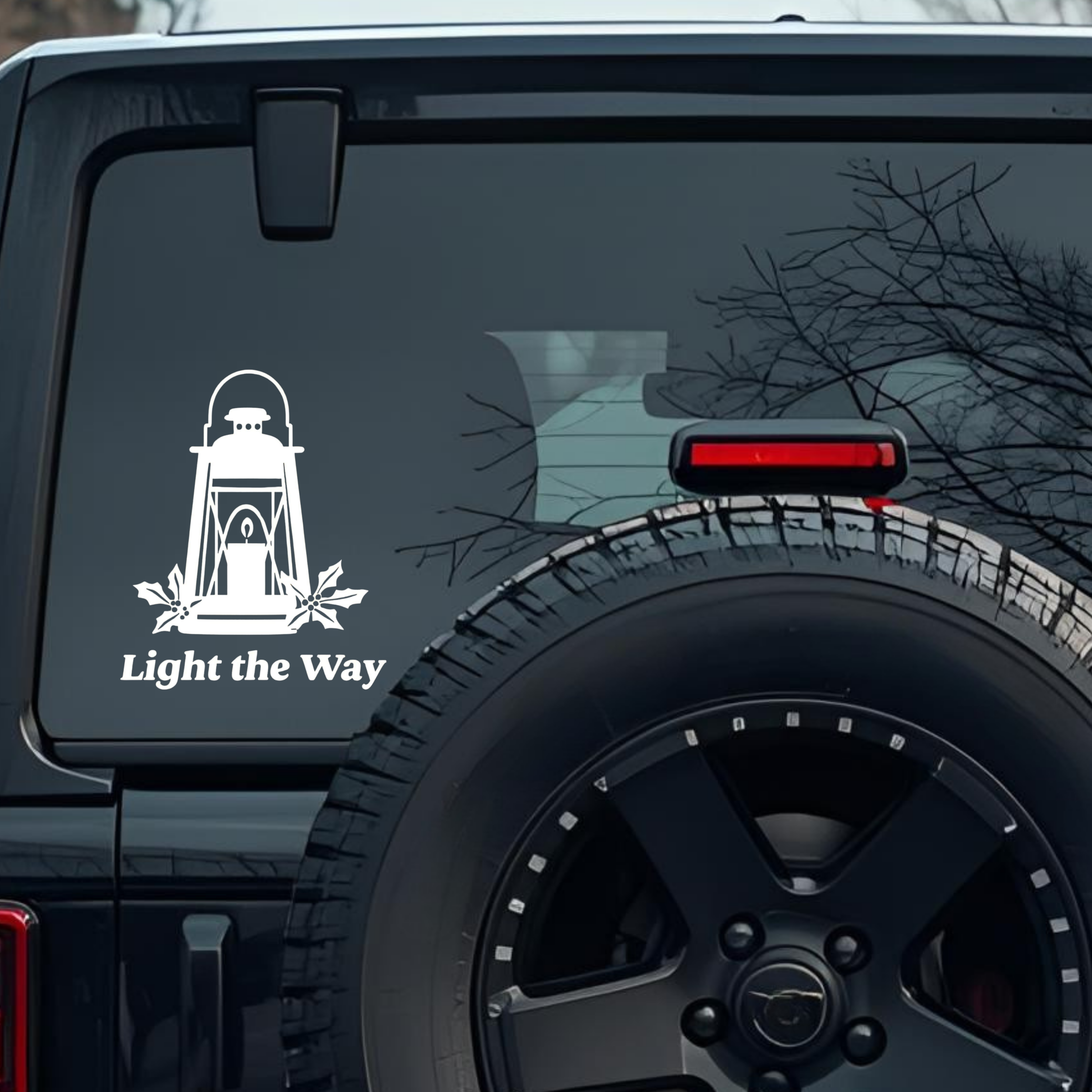 Light the Way Design Large 6 inch Premium Decal Sticker For Car Bumper Window Rear Windshield Sticke