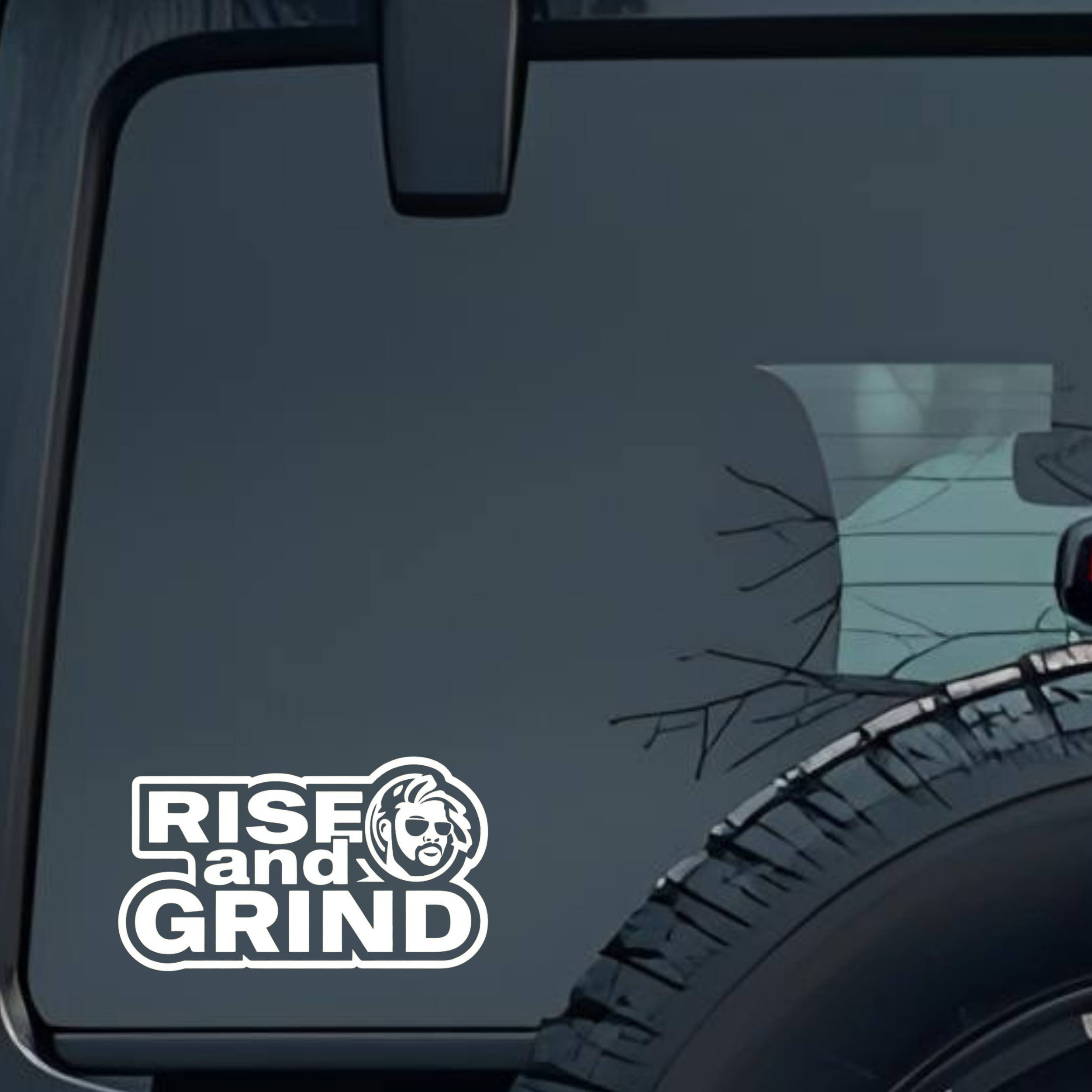 Rise and Grind Large 6 inch Premium Decal Sticker For Car Bumper Window Rear Windshield Stickers, Wa