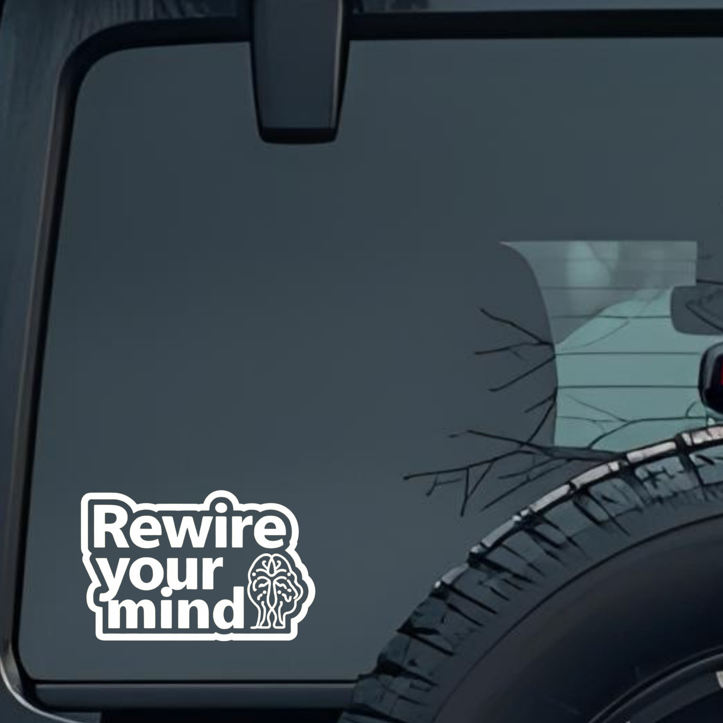 Rewire Your Mind Large 6 inch Premium Decal Sticker For Car Bumper Window Rear Windshield Stickers, 