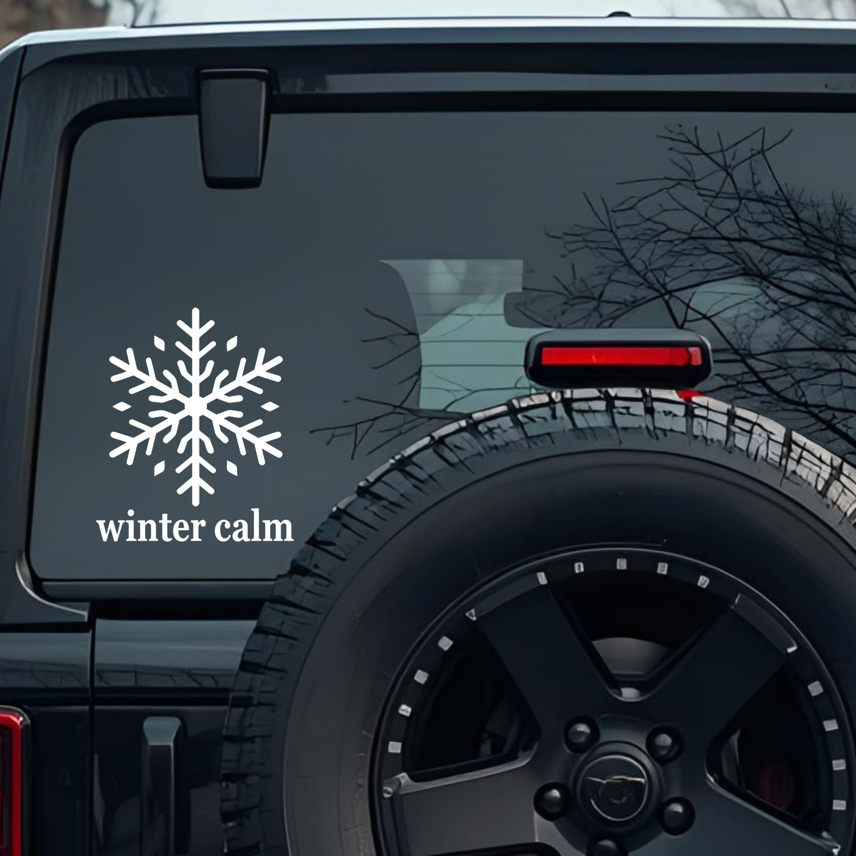 Winter Calm Large 6 inch Premium Decal Sticker For Car Bumper Window Rear Windshield Stickers, Warni
