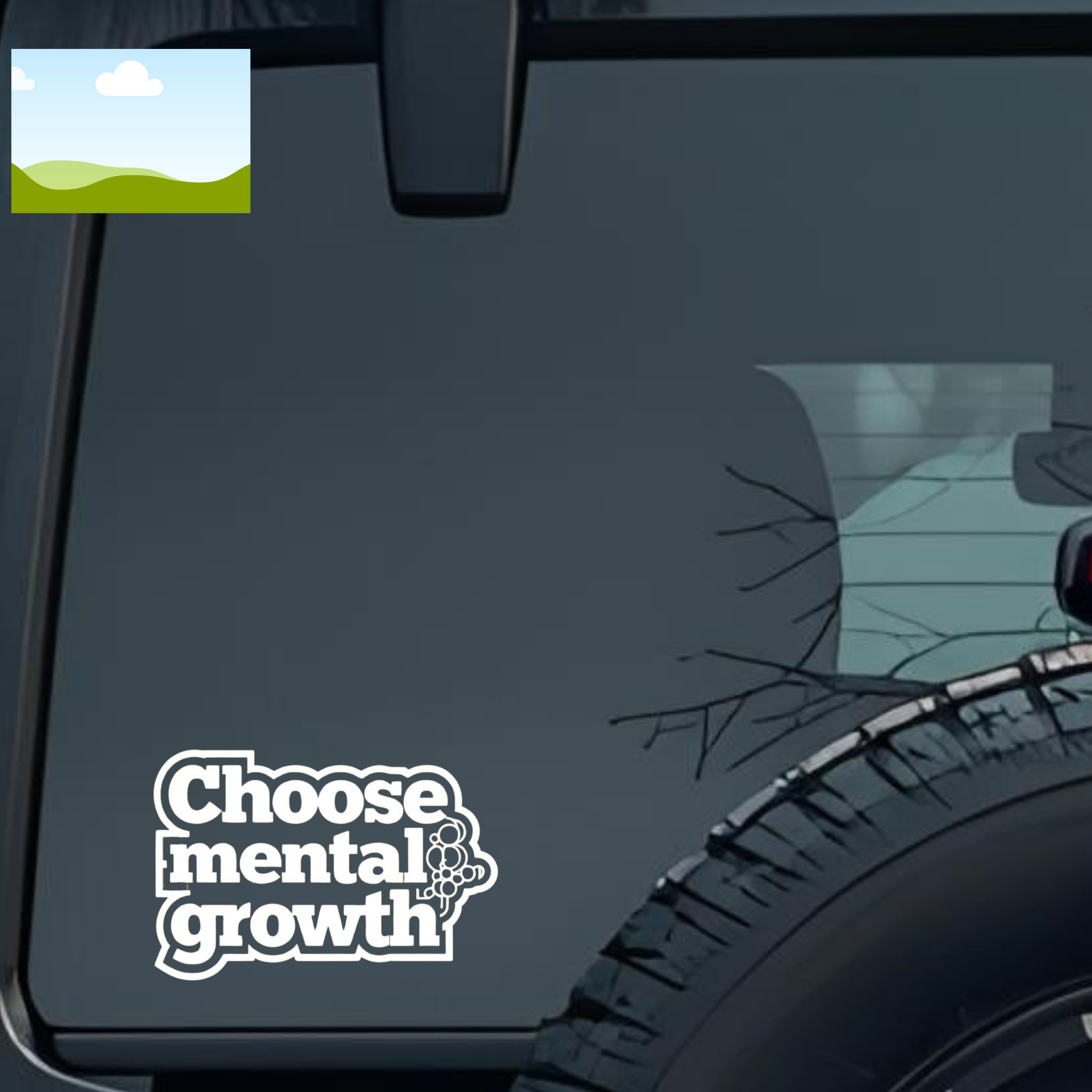 Choose Mental Growth Large 6 inch Premium Decal Sticker For Car Bumper Window Rear Windshield Sticke