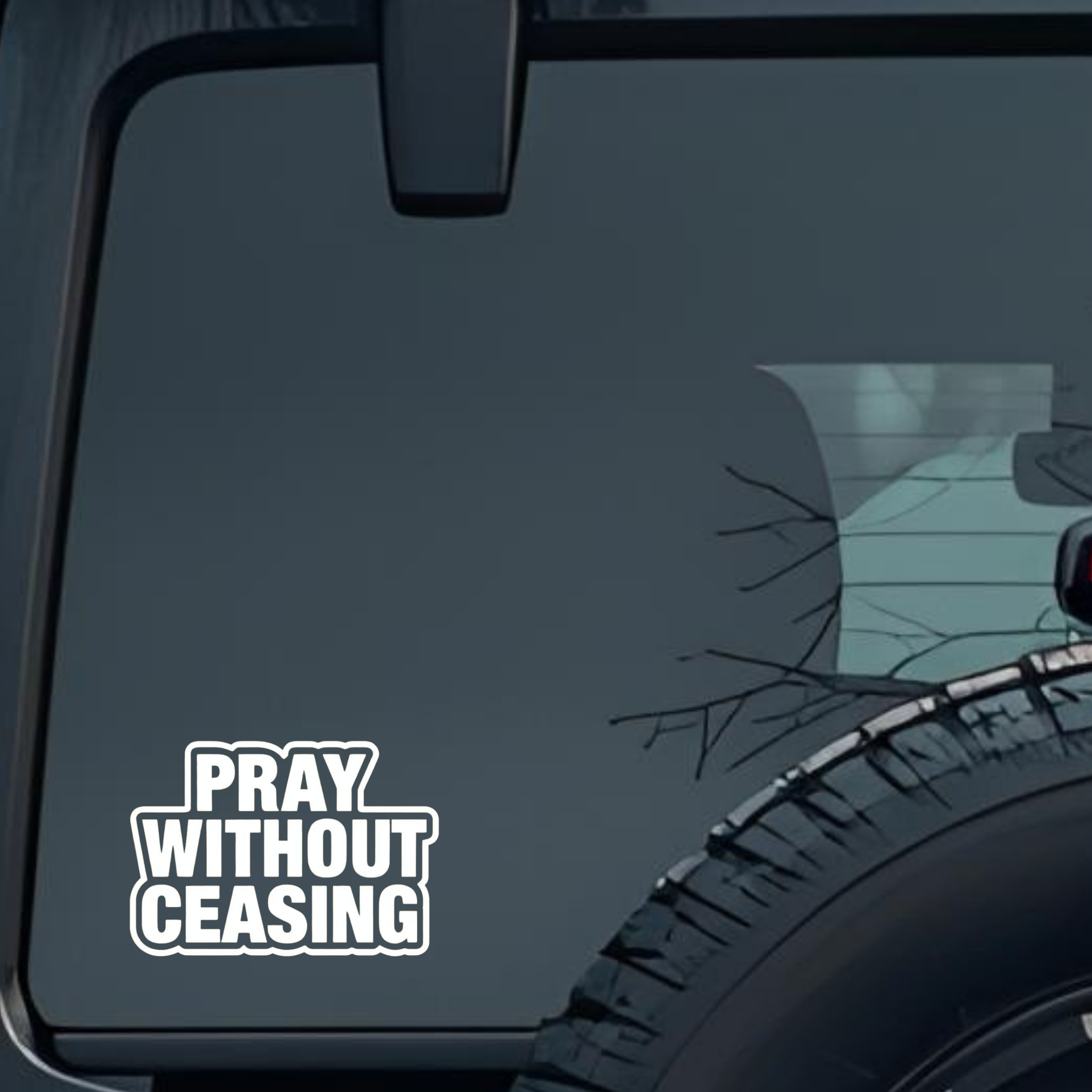 Pray Without Ceasing Large 6 inch Premium Decal Sticker For Car Bumper Window Rear Windshield Sticke