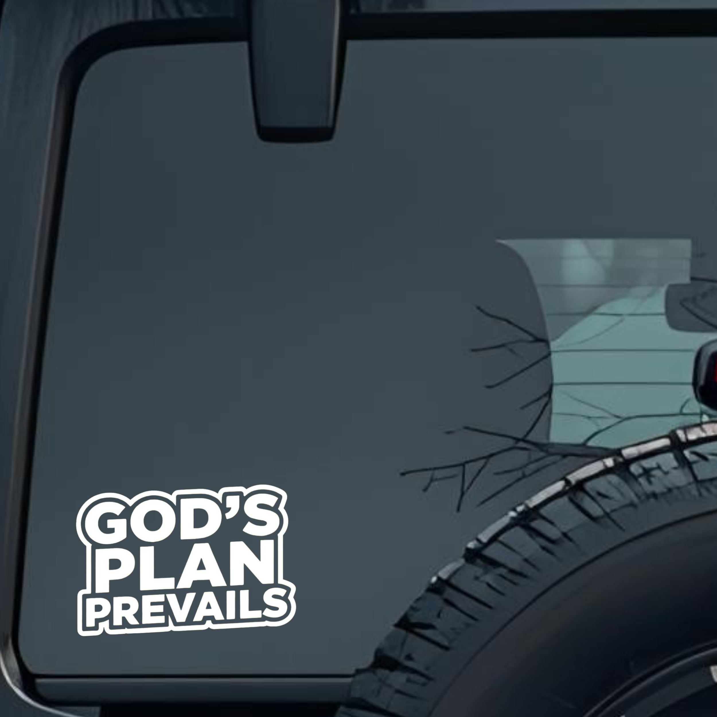 God's Plan Prevails Large 6 inch Premium Decal Sticker For Car Bumper Window Rear Windshield Sticker