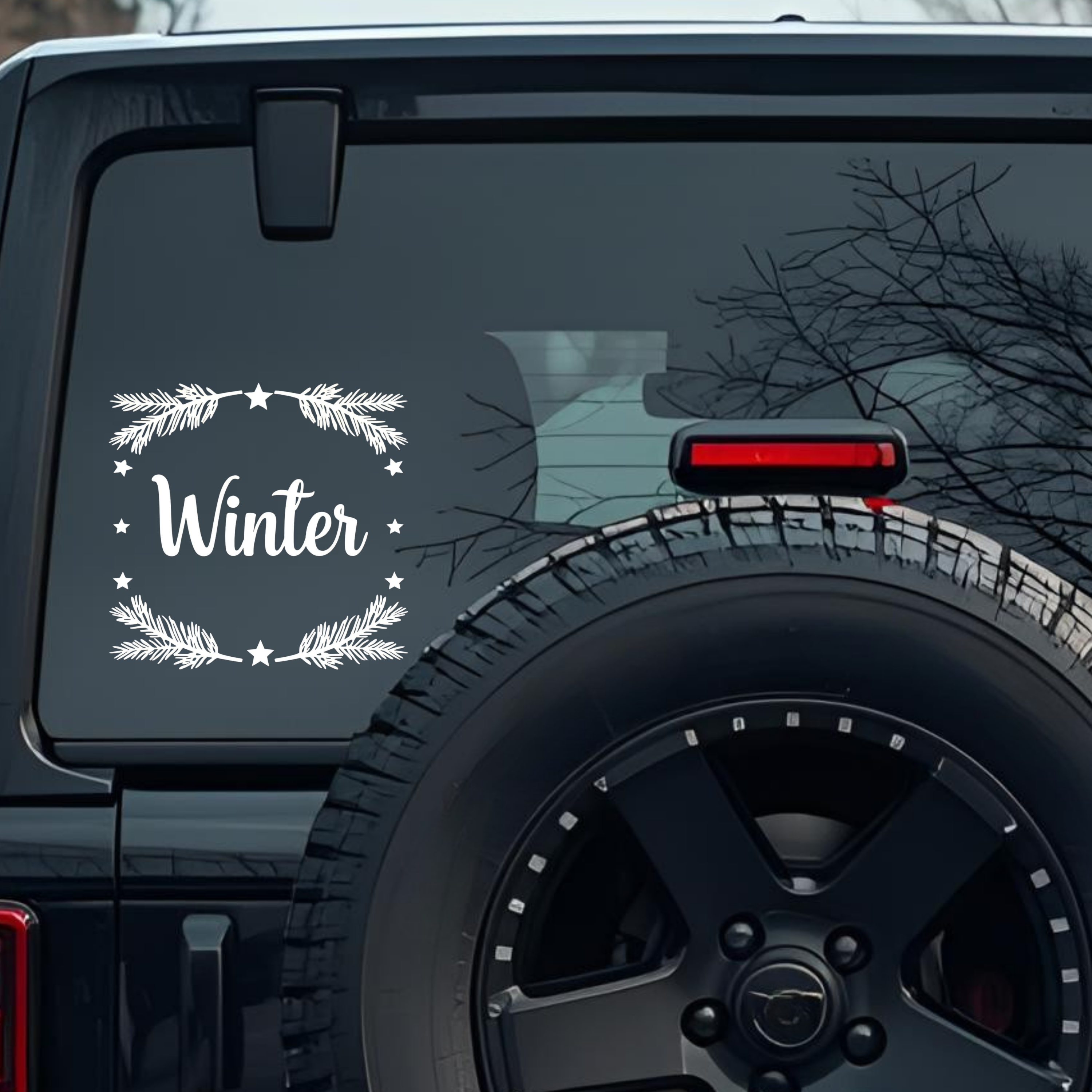 Winter Design Large 6 inch Premium Decal Sticker For Car Bumper Window Rear Windshield Stickers, War