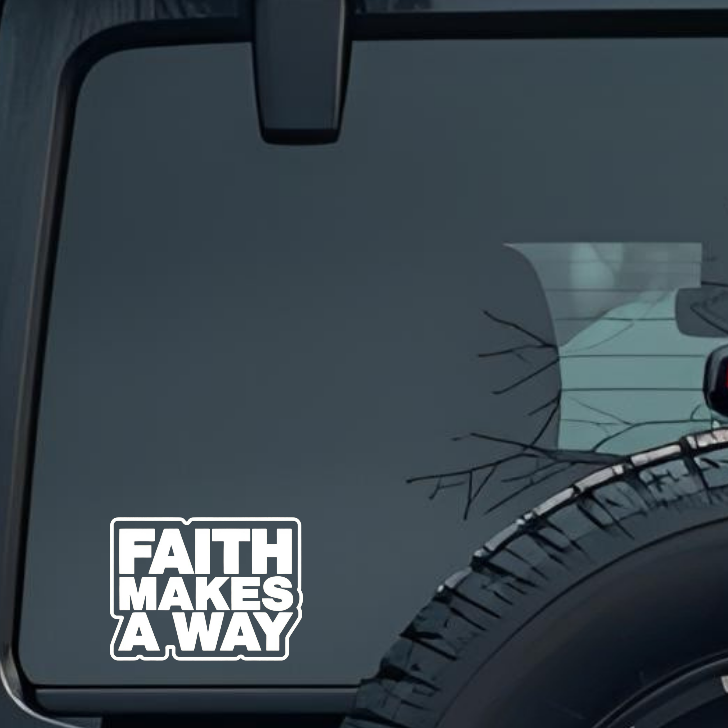 Faith Makes a Way Large 6 inch Premium Decal Sticker For Car Bumper Window Rear Windshield Stickers,