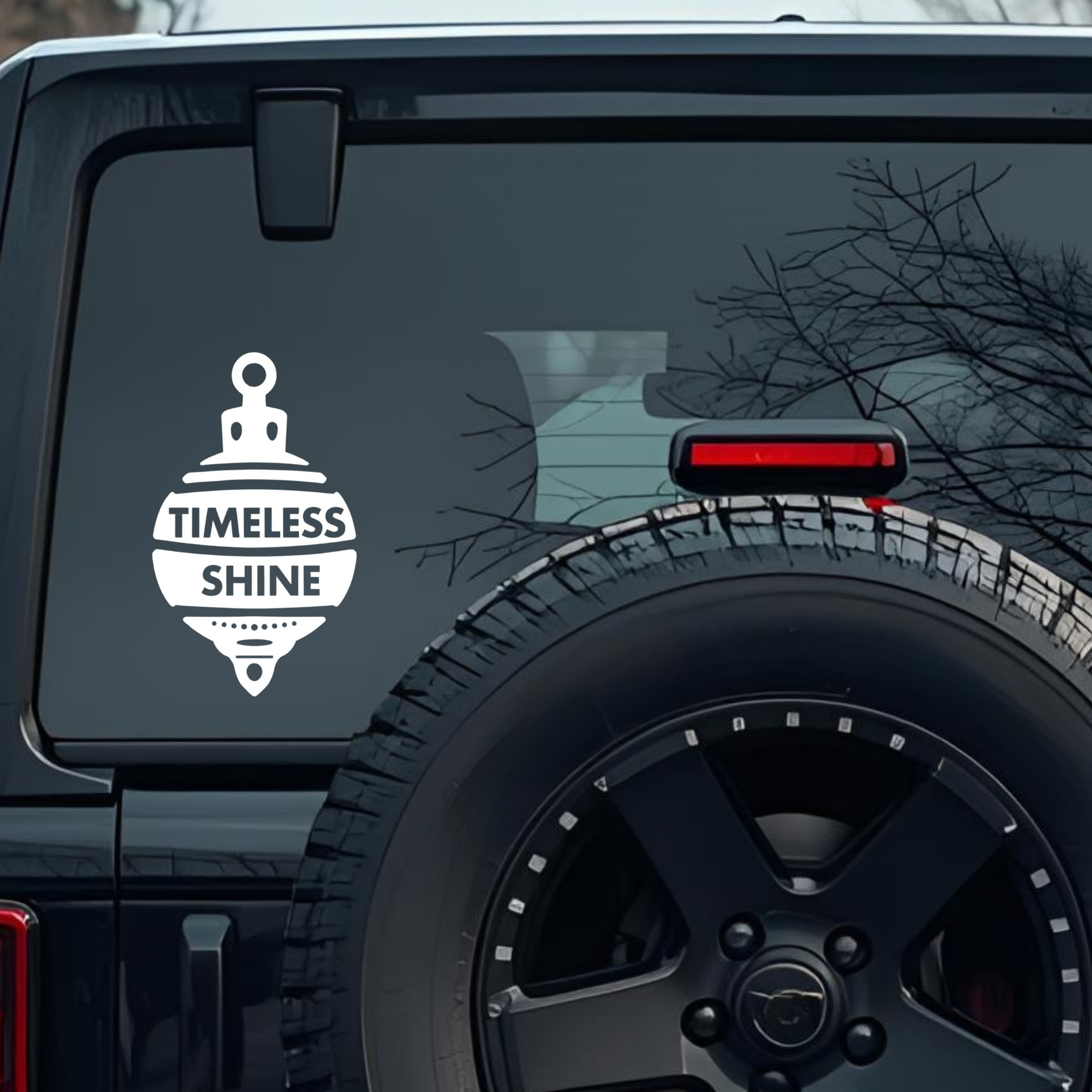 Timeless Shine Ornament Design Large 6 inch Premium Decal Sticker For Car Bumper Window Rear Windshi