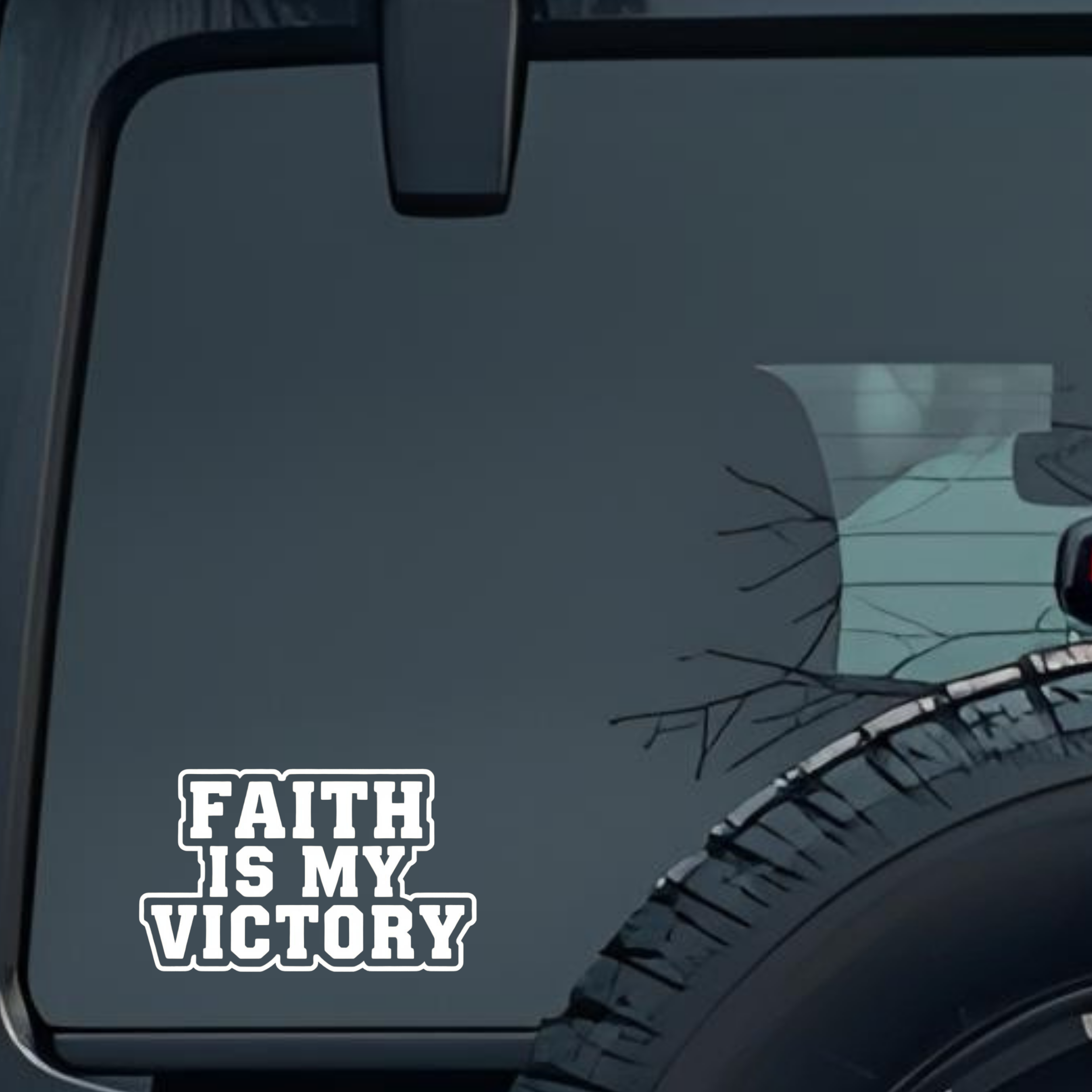 Faith Is My Victory Large 6 inch Premium Decal Sticker For Car Bumper Window Rear Windshield Sticker