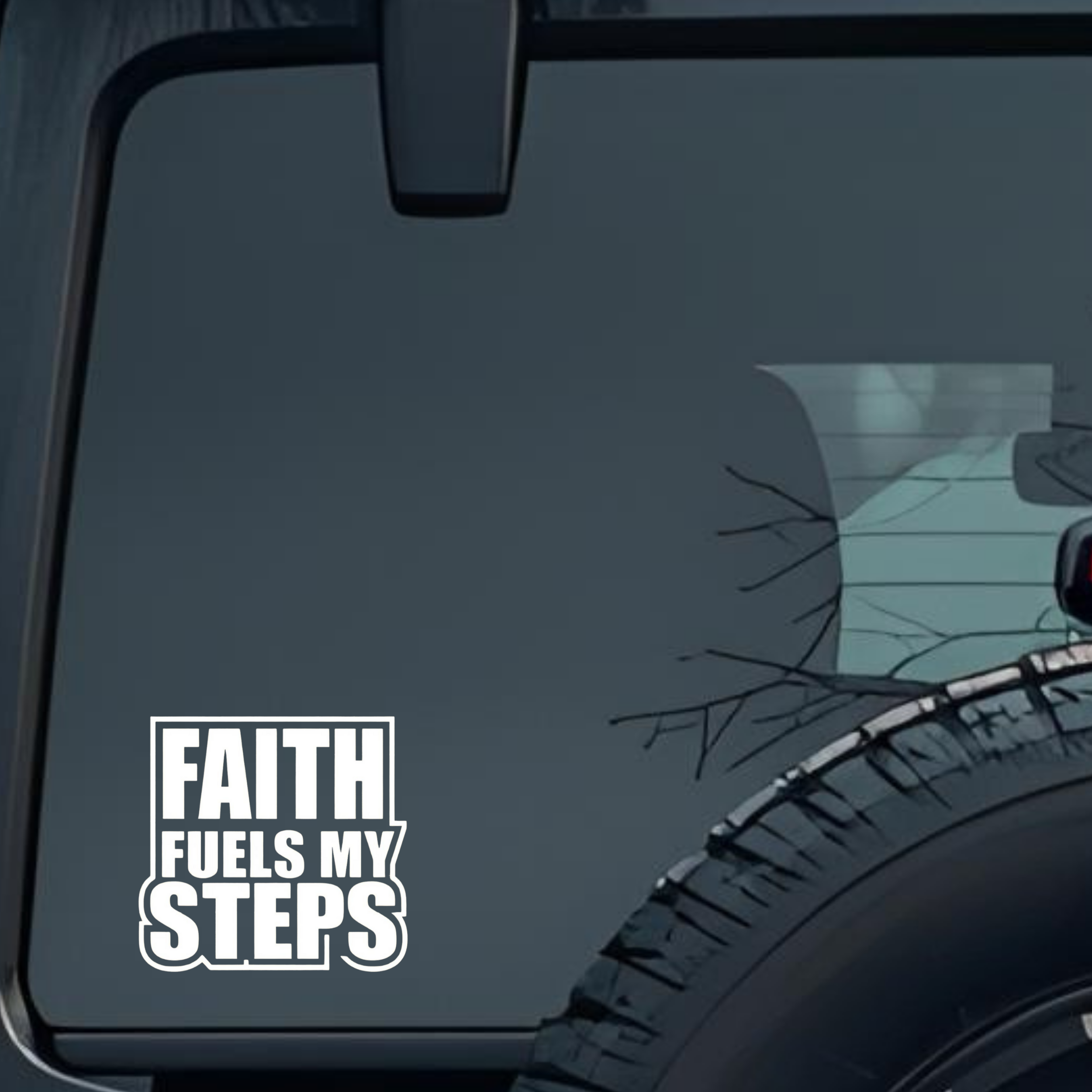Faith Fules My Steps Large 6 inch Premium Decal Sticker For Car Bumper Window Rear Windshield Sticke