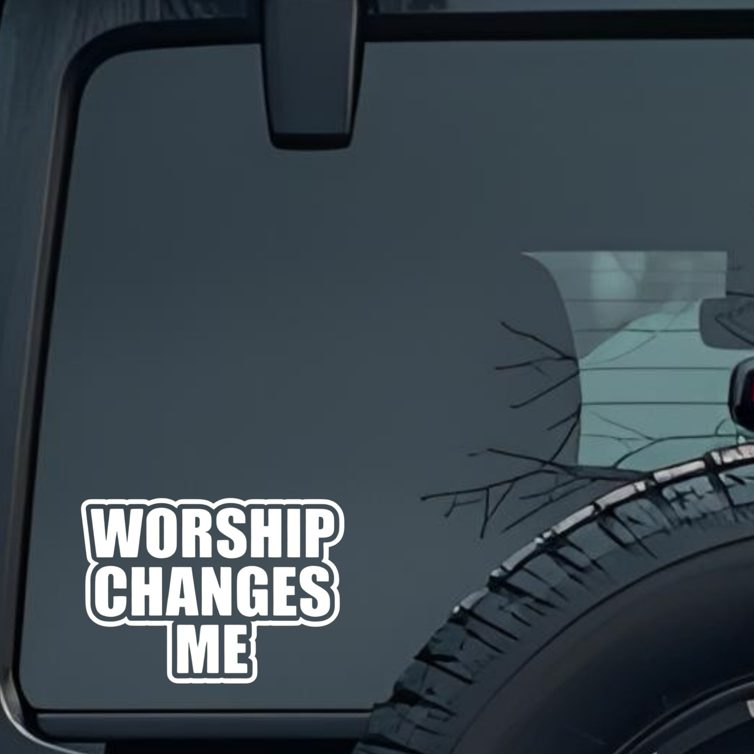 Worship Change Me Large 6 inch Premium Decal Sticker For Car Bumper Window Rear Windshield Stickers,
