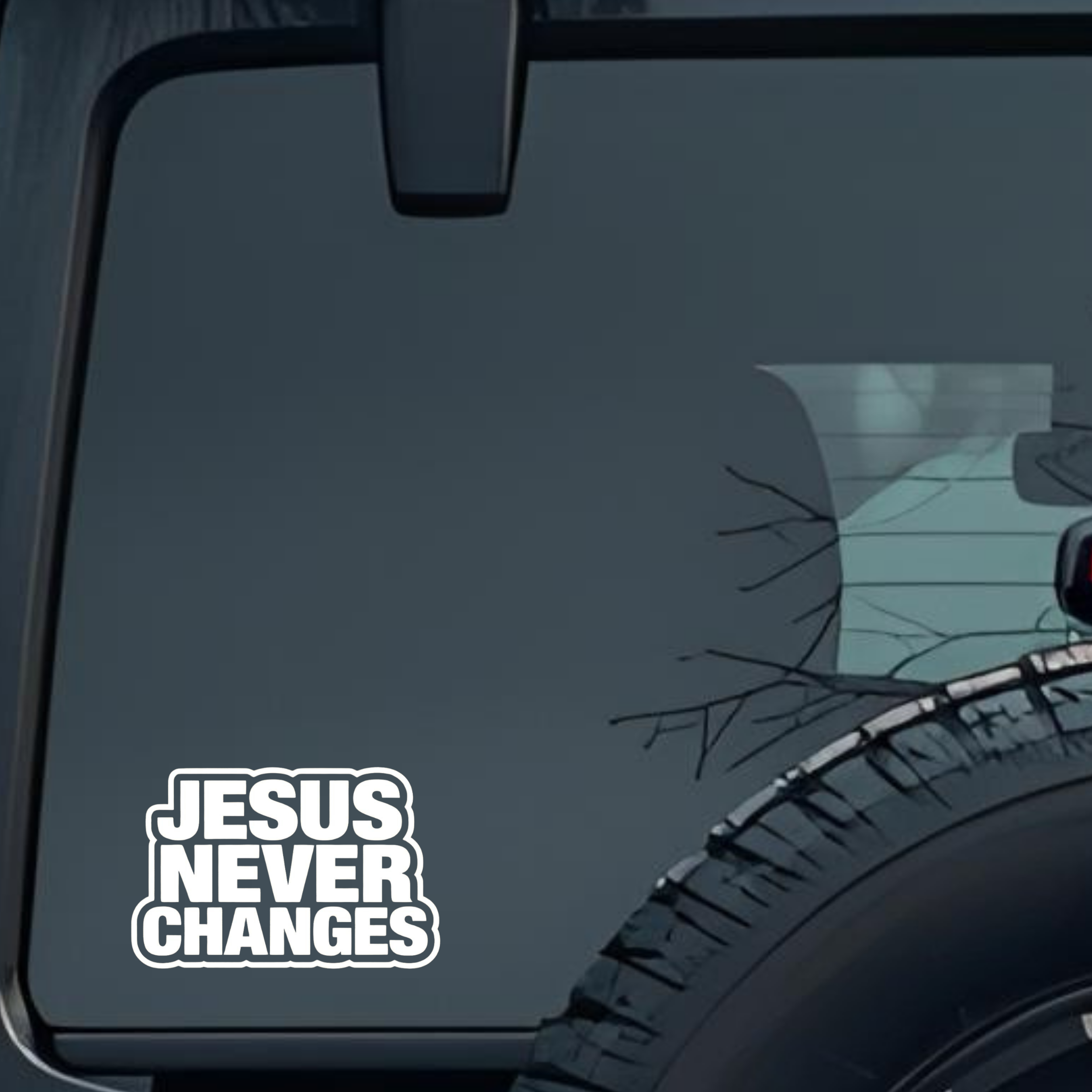 Jesus Never Changes Large 6 inch Premium Decal Sticker For Car Bumper Window Rear Windshield Sticker