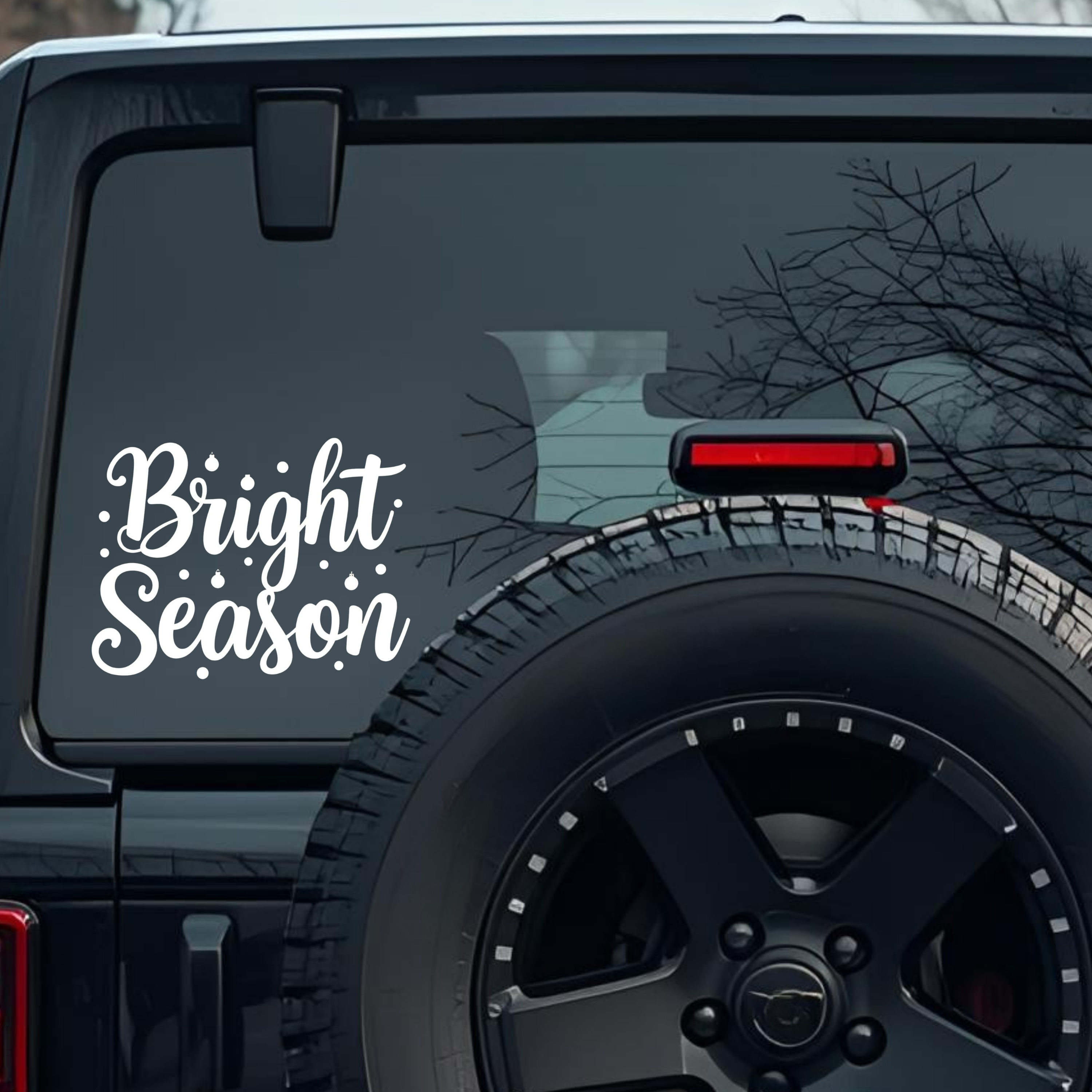Bright Season Christmas Design Large 6 inch Premium Decal Sticker For Car Bumper Window Rear Windshi