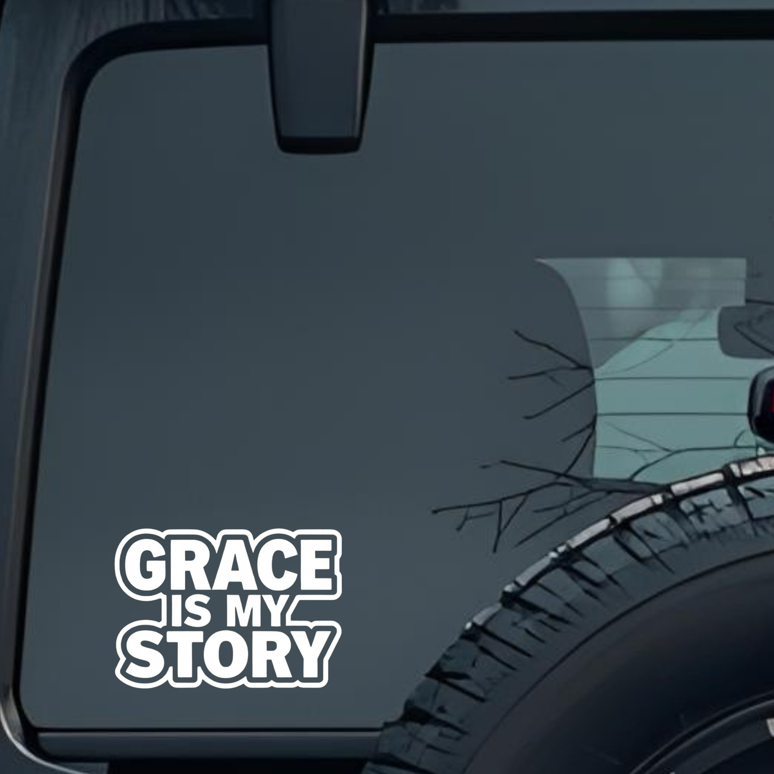 Grace Is My Story Large 6 inch Premium Decal Sticker For Car Bumper Window Rear Windshield Stickers,