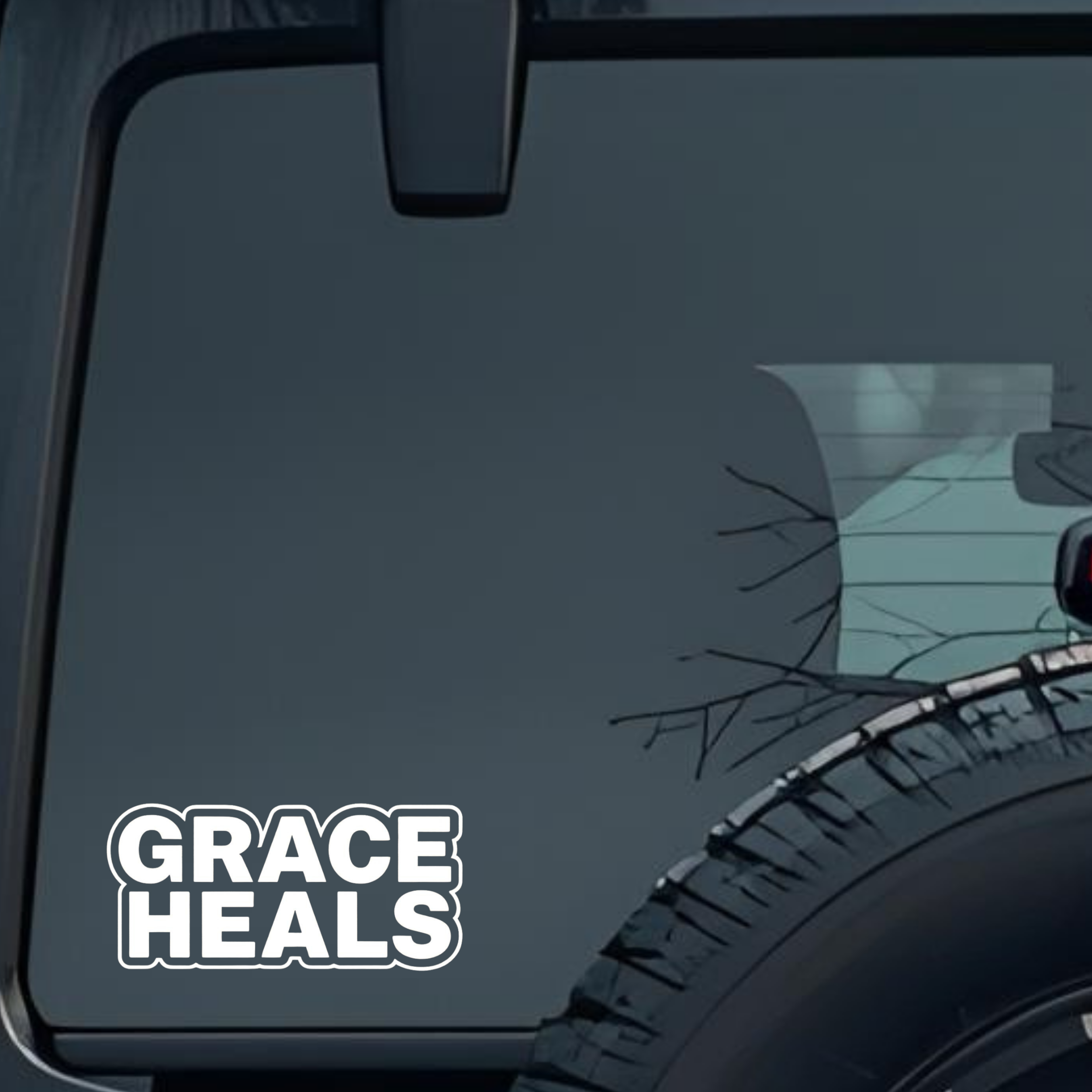 Grace Heals Large 6 inch Premium Decal Sticker For Car Bumper Window Rear Windshield Stickers, Warni