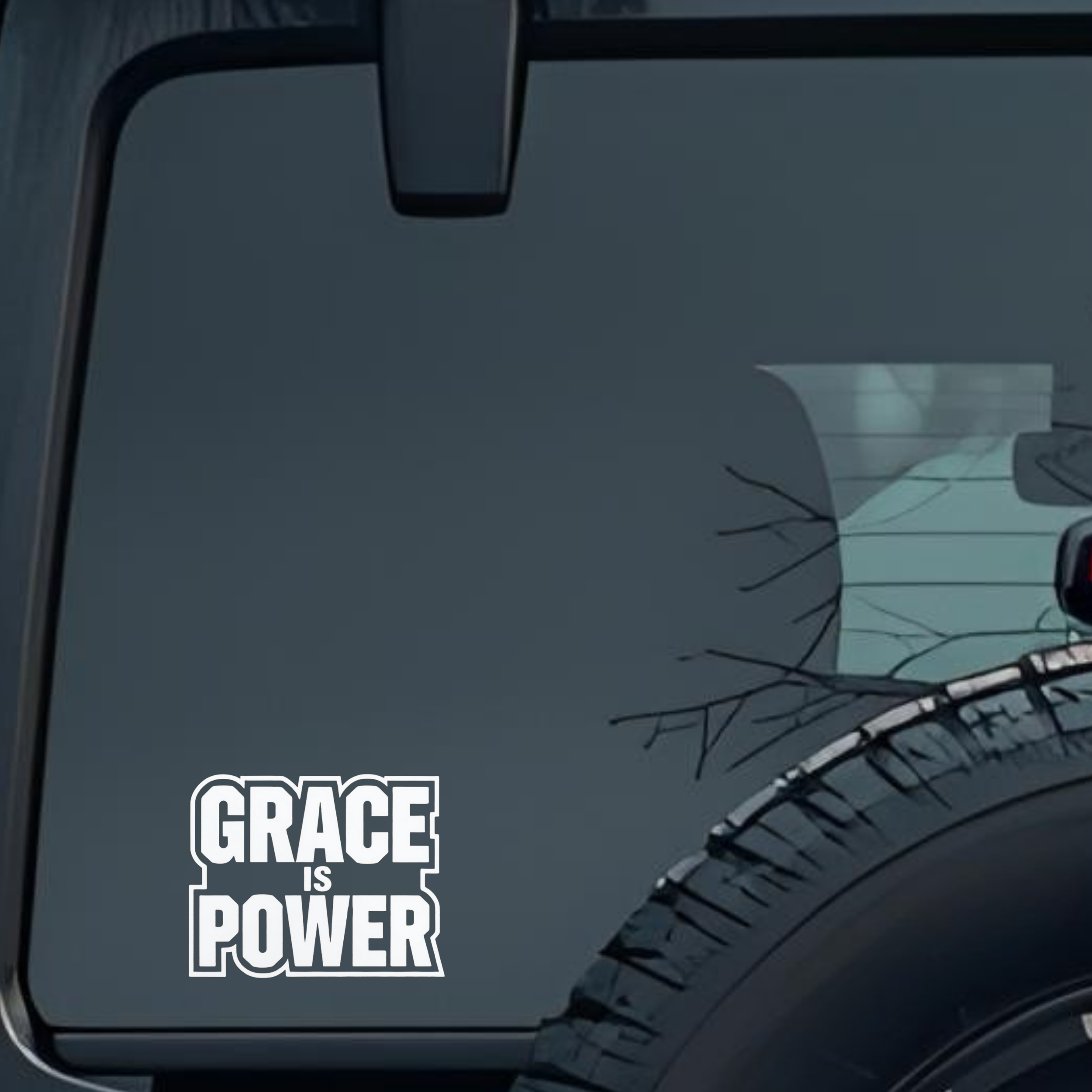 Grace Is Power Large 6 inch Premium Decal Sticker For Car Bumper Window Rear Windshield Stickers, Wa