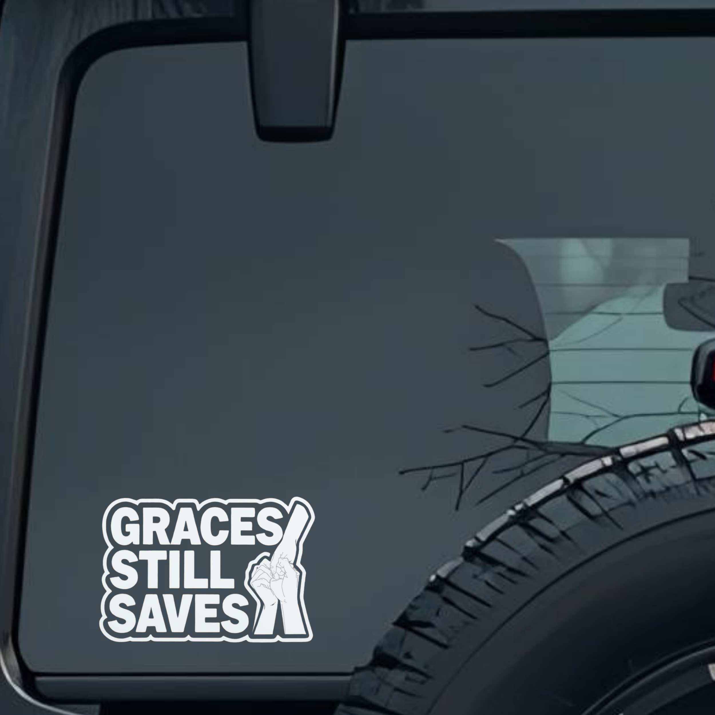 Grace Still Saves Large 6 inch Premium Decal Sticker For Car Bumper Window Rear Windshield Stickers,