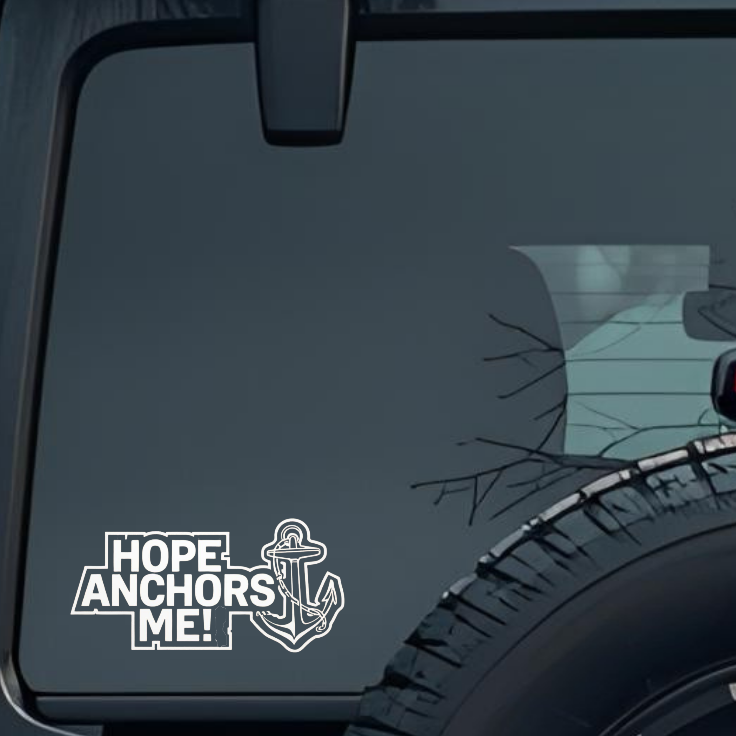 Hope Anchors Me Large 6 inch Premium Decal Sticker For Car Bumper Window Rear Windshield Stickers, W